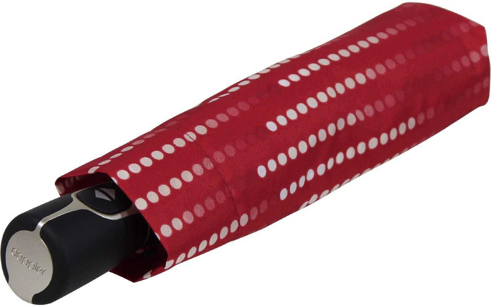 und Auf-Zu - Glamour, Magic Fiber nutzbar Sonnenschirm elegant, UV-Schutz Taschenregenschirm stabil rot als Damen doppler®