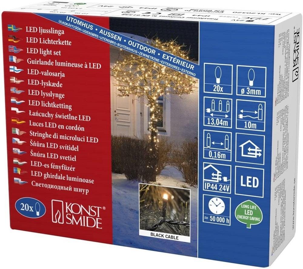 KONSTSMIDE LED-Lichterkette 3609-800 Micro LED Lichterkette 20er benrstein
