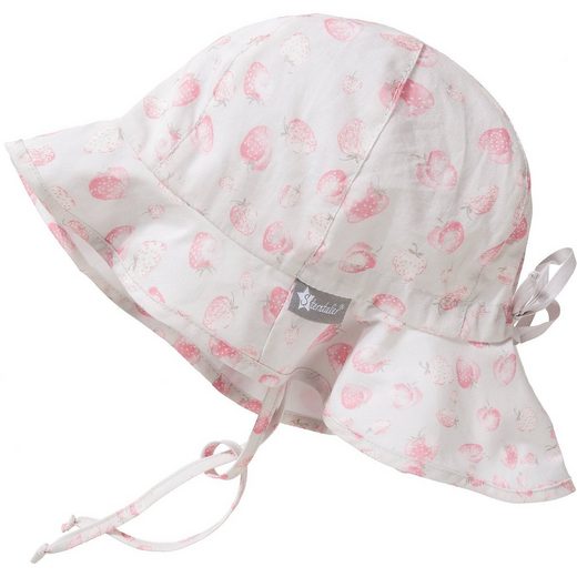 Chapeau De Soleil Sterntaler Avec Fleur - Pour Petite Fille - 100% Coton Bio