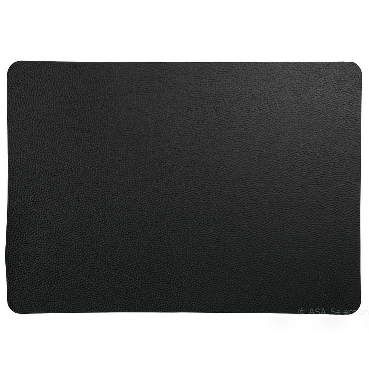 ASA SELECTION Platzset Leather Optic Rough Black 46 x 33 cm, (6-St)