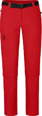 Bergson Zip-off-Hose YORK Zipp-Off (slim) Damen Wanderhose, vielseitig pflegeleicht, Normalgrößen, salsarot