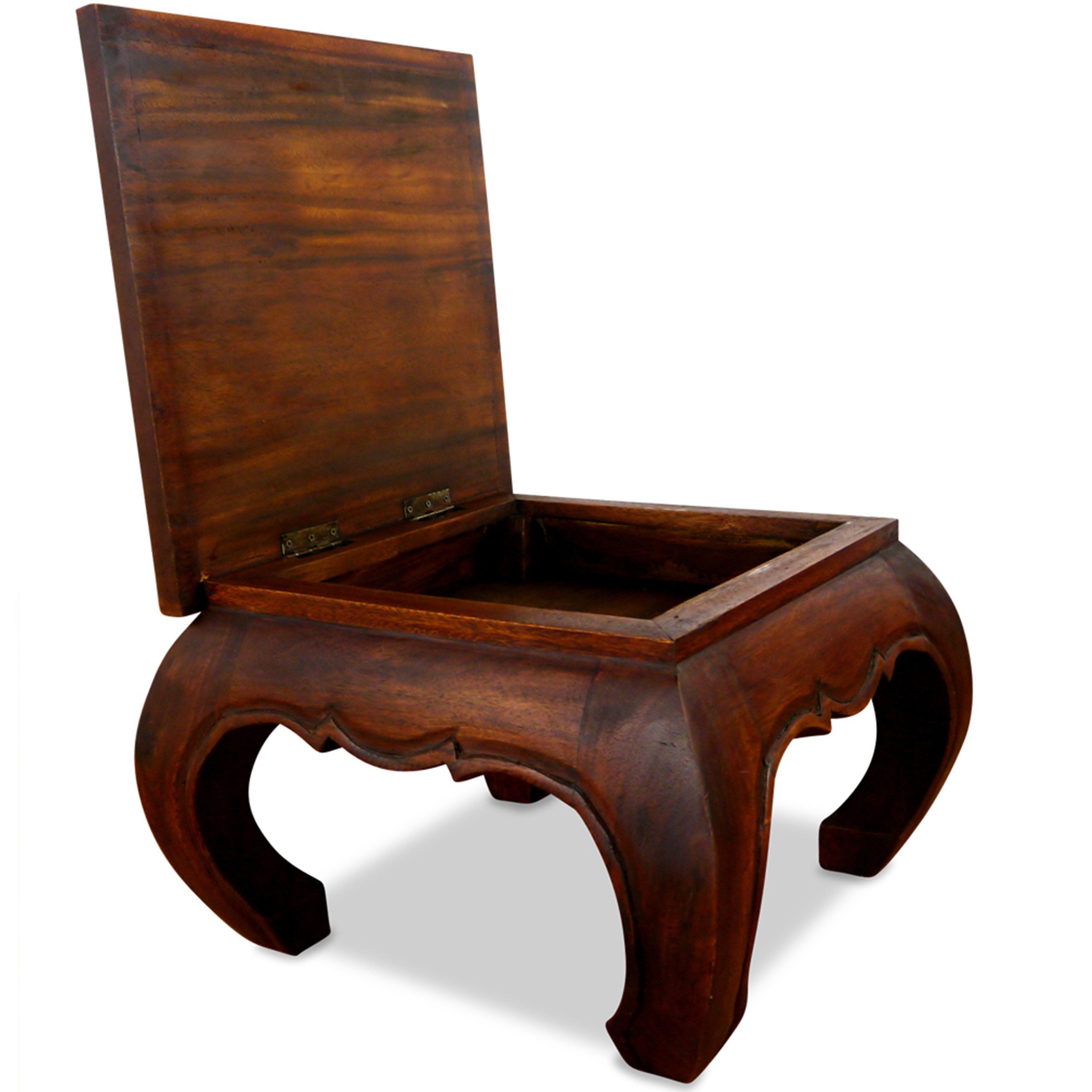 livasia Opiumtisch Couchtisch mit Stauraum, klappbar, Akazienholz, Handarbe günstig online kaufen