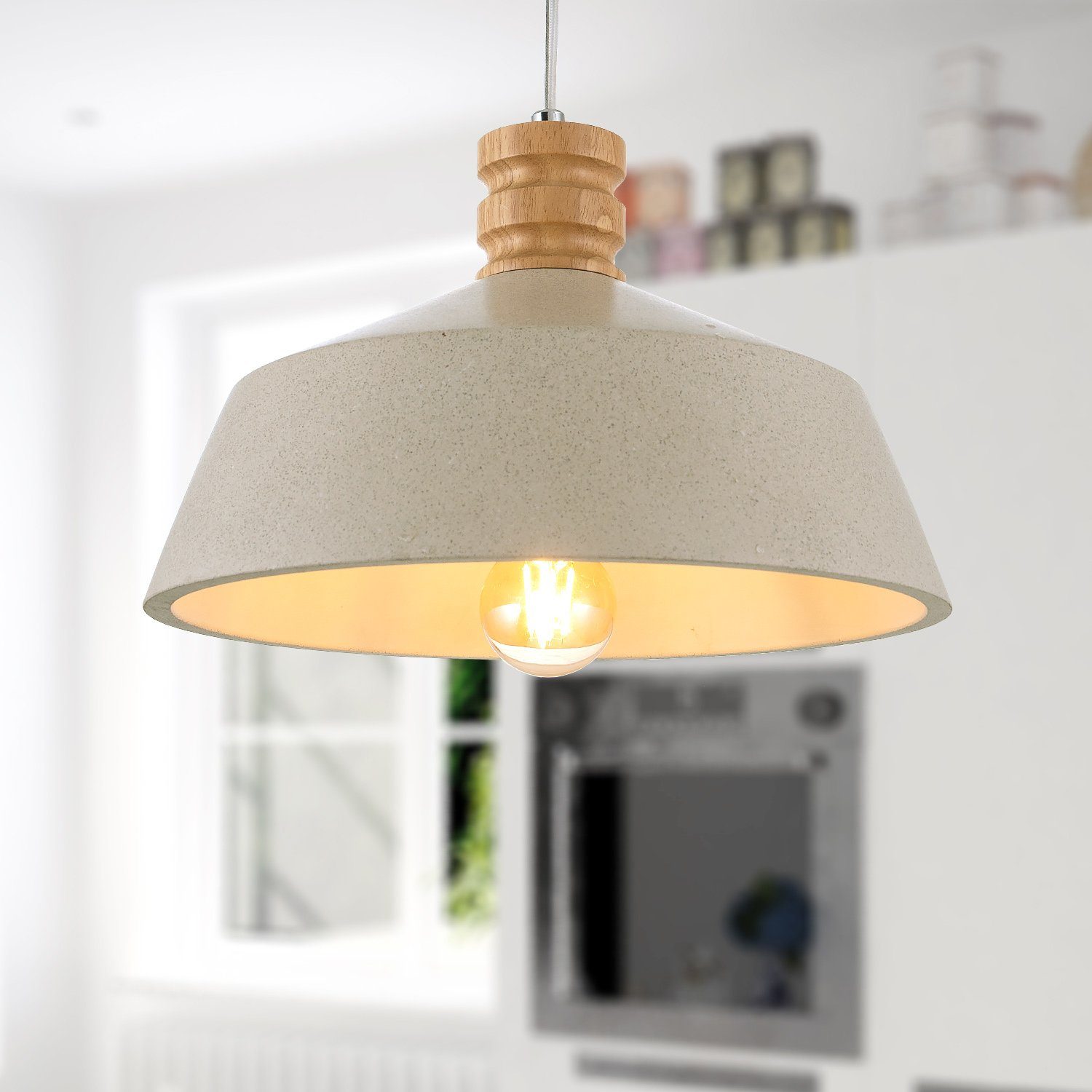 Höhenverstellbar LED, KUTTER, Esszimmer Pendelleuchte ohne Küche, Wohnzimmer Lampe Leuchtmittel, Paco Für E27, Home