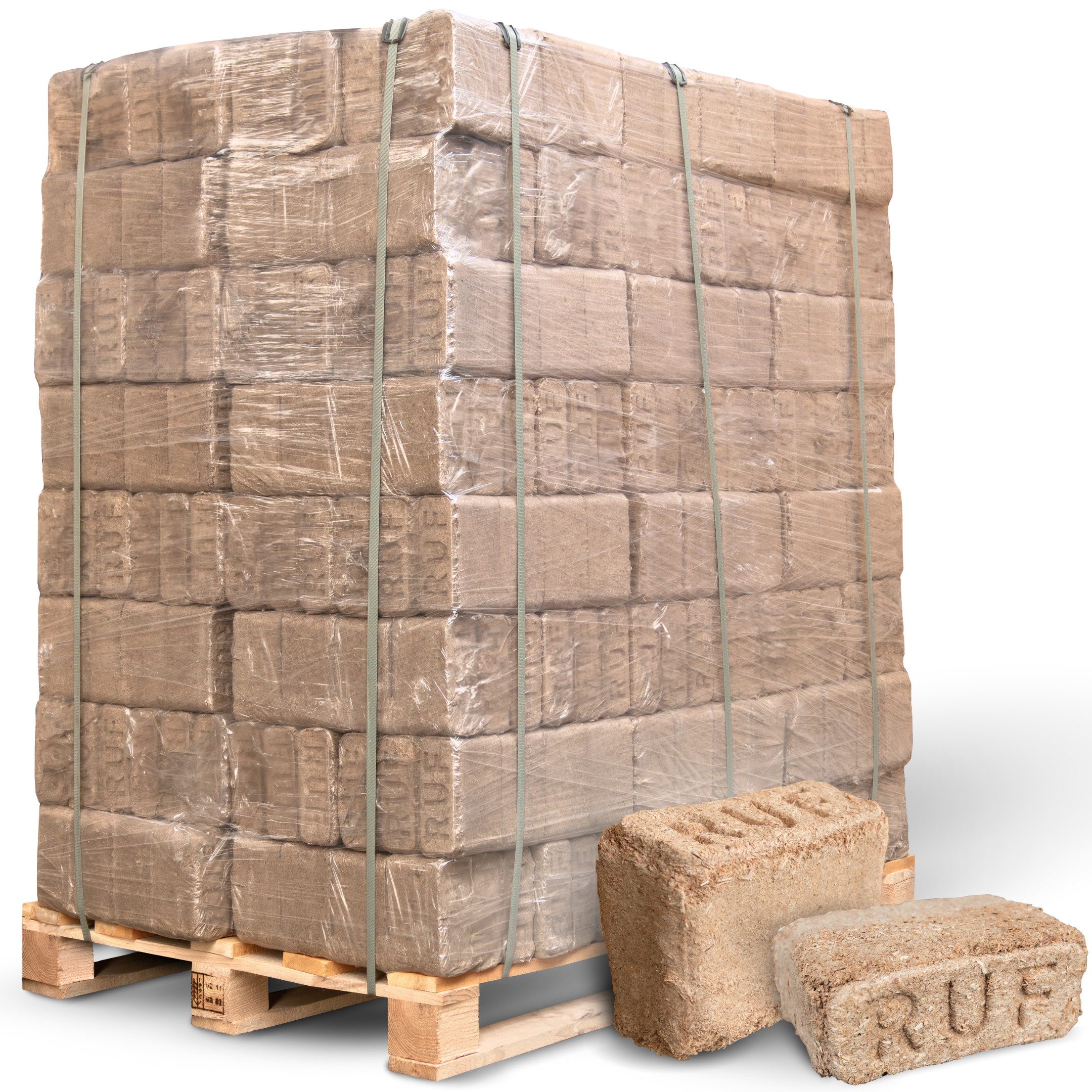 holz4home® Holzbriketts RUF Briketts Mischholz Kaminbriketts Gepresst Ofenbriketts, 960 kg
