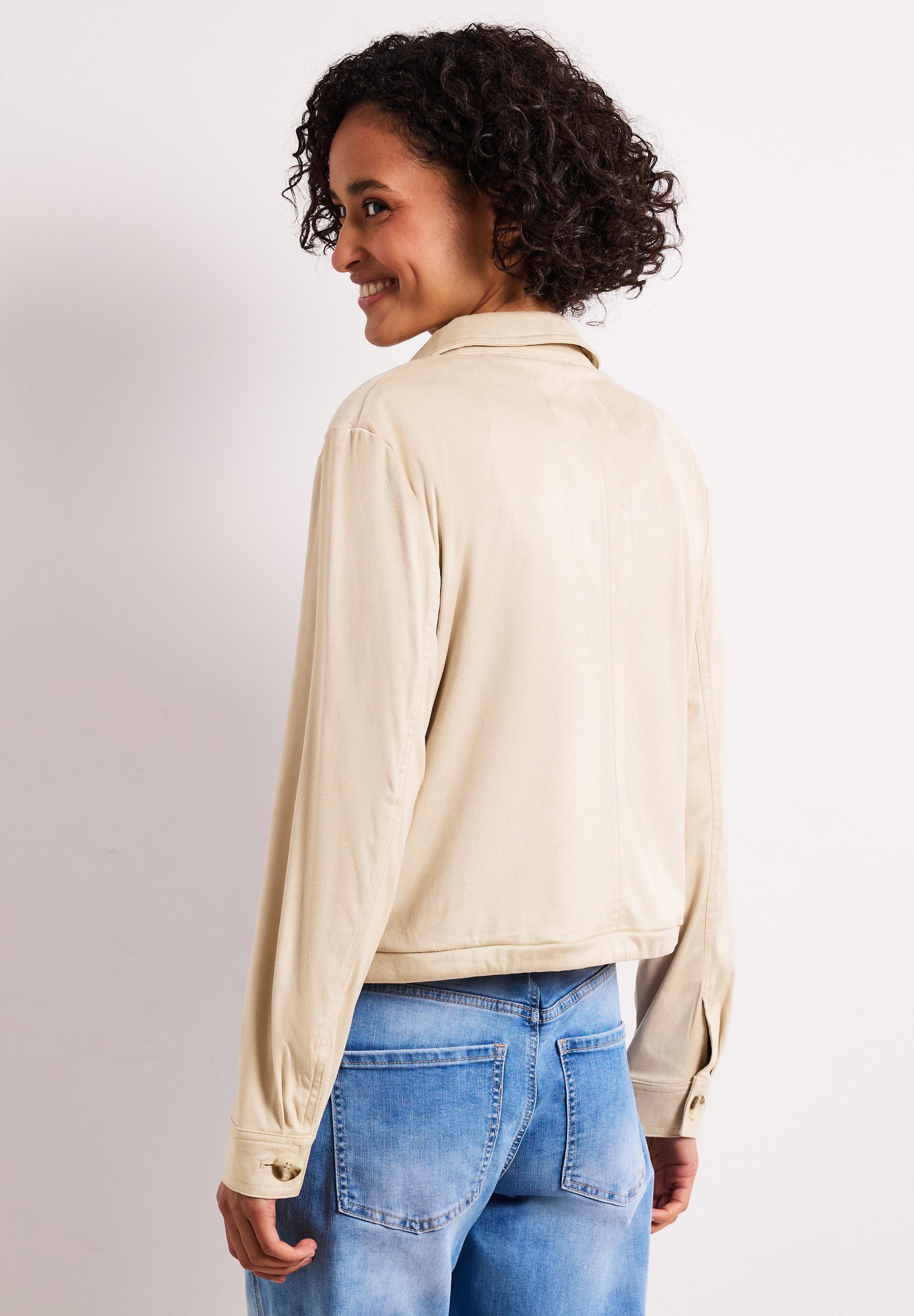 STREET ONE Blouson aus Velours mit Knopfleiste