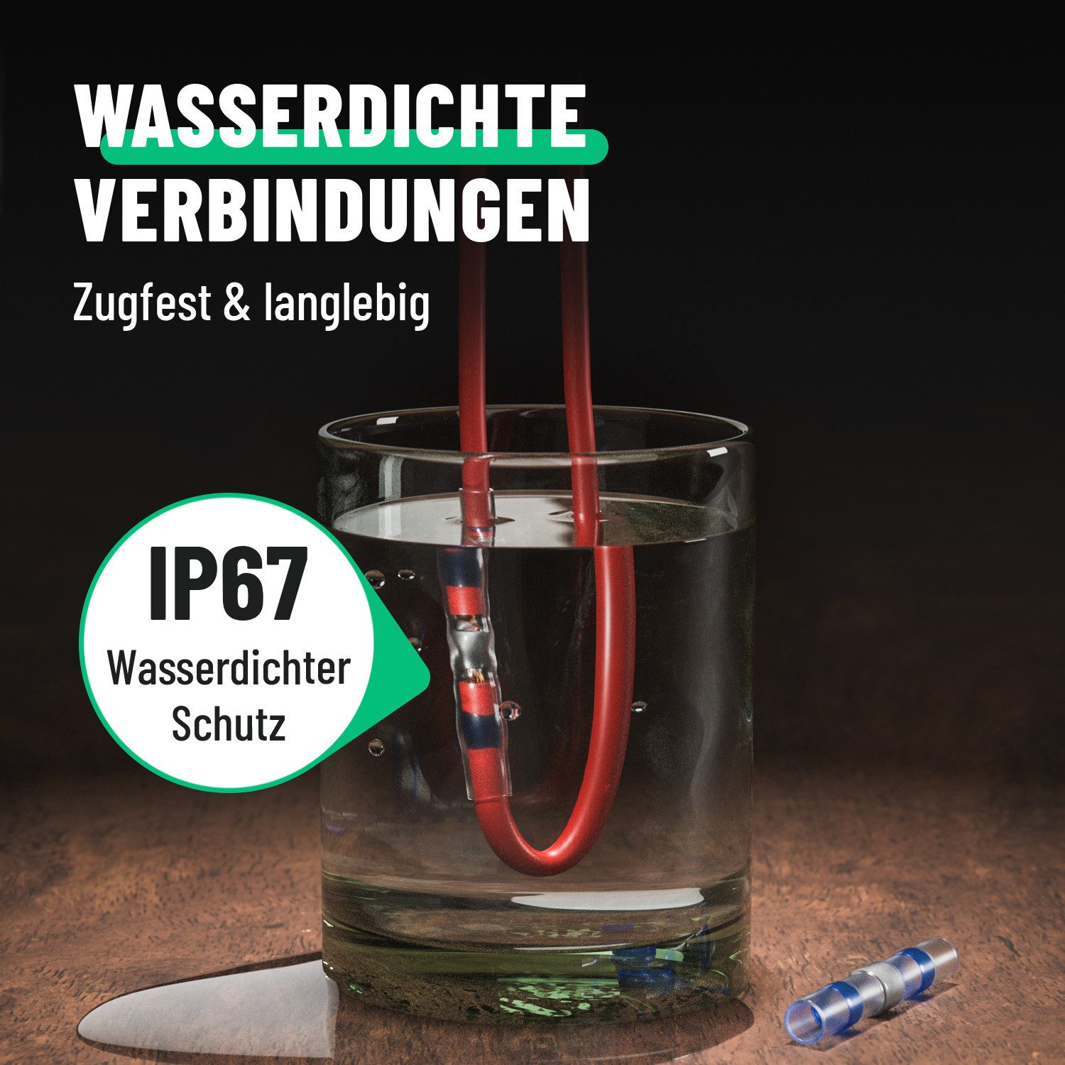 greate. Lötkabelschuh 200er Set Lötverbinder mit Schrumpfschlauch - Schrumpfverbinder, 200-tlg.