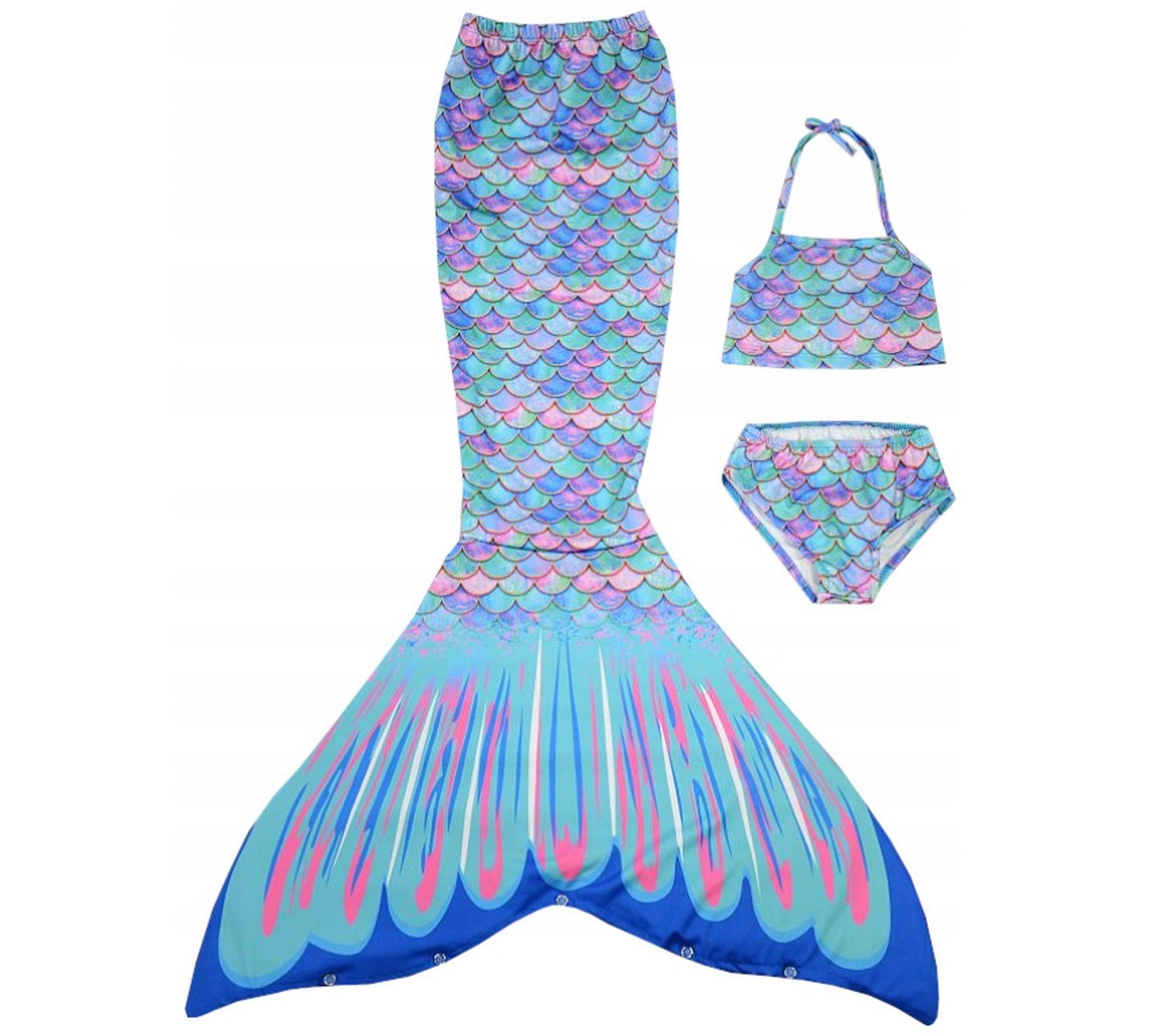 Festivalartikel Badeanzug Zweiteiliger Badeanzug Mädchen Meerjungfrau Mermaid