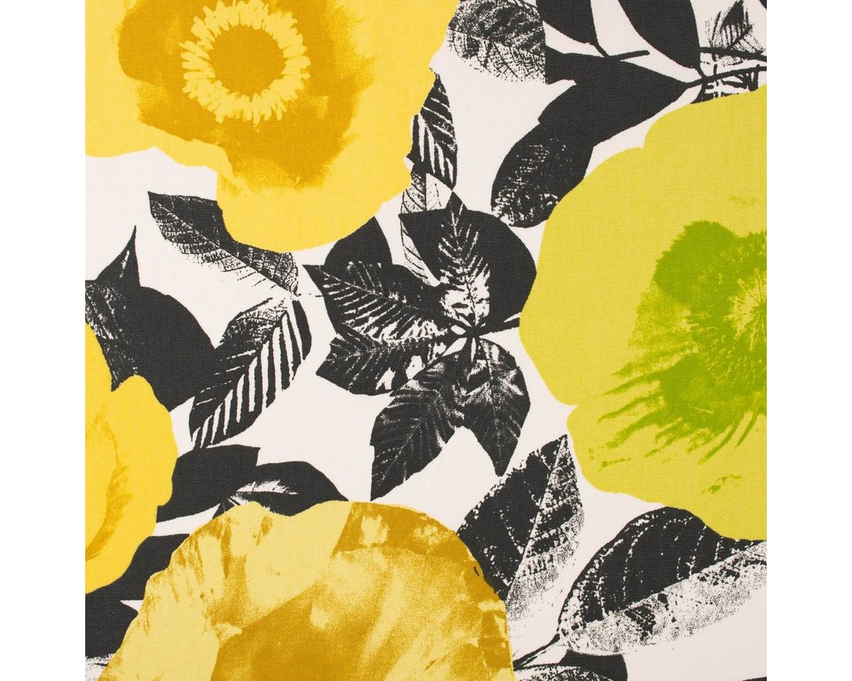 Thumbnail - Prestigious Textiles Stoff Dekostoff Baumwolle Madone Citrus Blumen Pop Art gelb schwarz 140cm, pflegeleicht