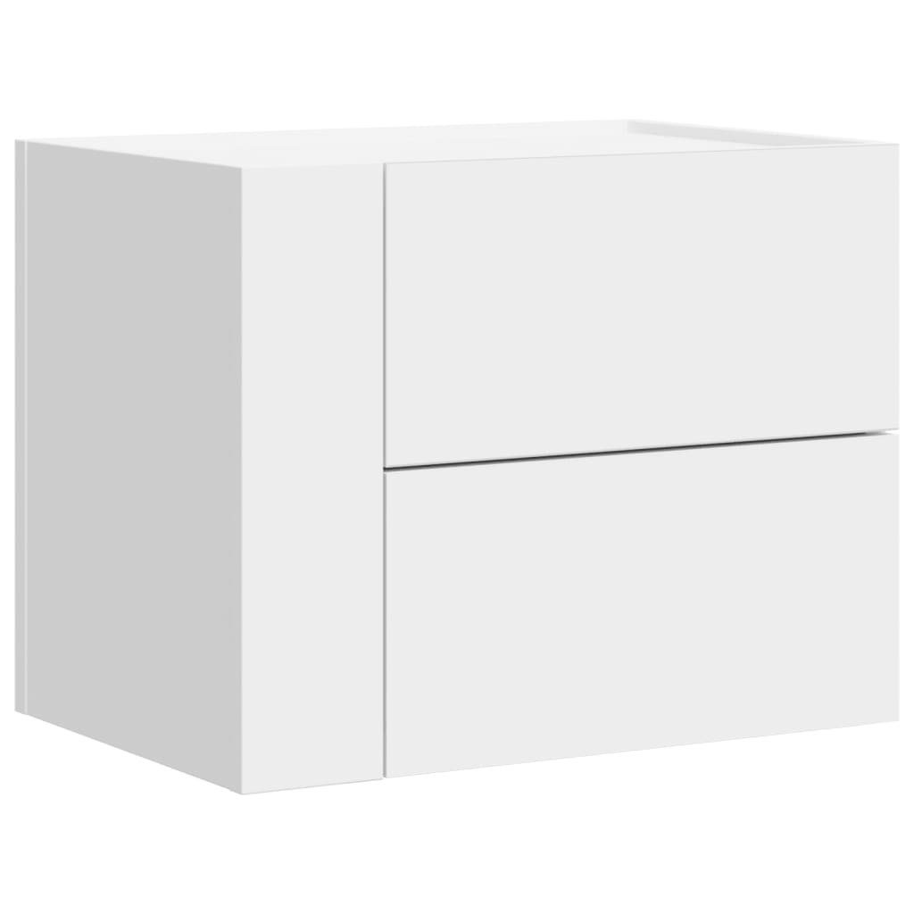 vidaXL Nachttisch Wand-Nachttisch Weiß 45x30x35 cm günstig online kaufen