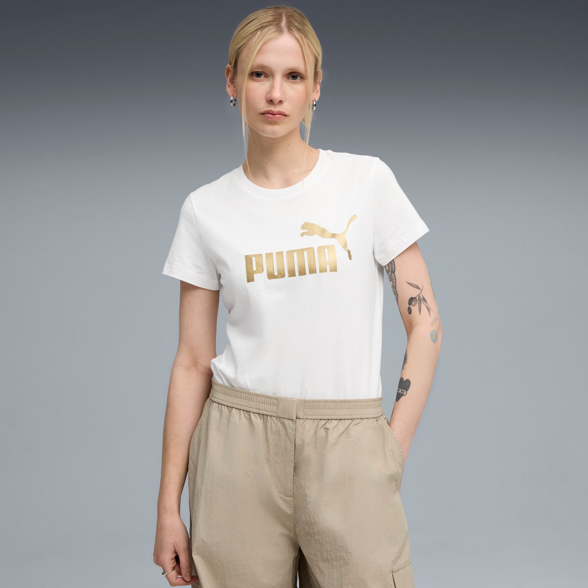 PUMA T-Shirt ESS METALLIC NO. 1 LOGO TEE günstig online kaufen