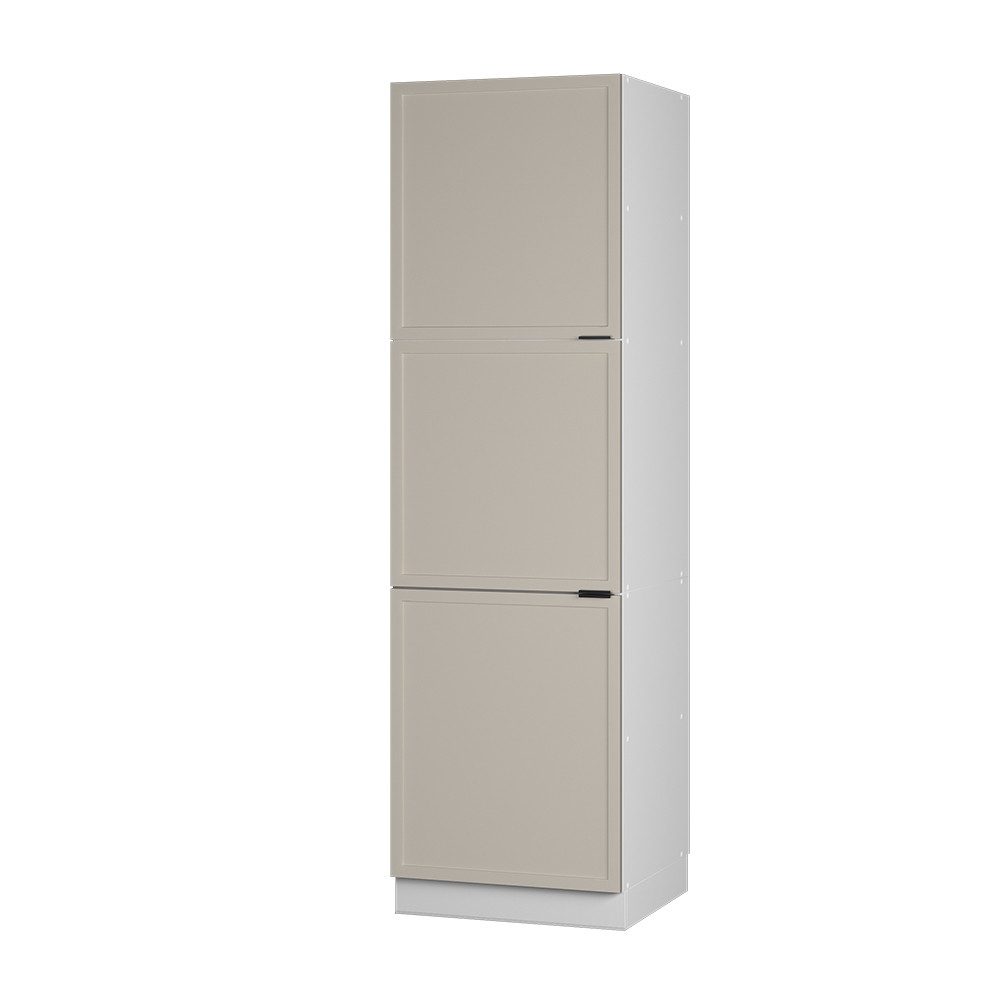 Vicco Herdumbauschrank Fame-Line, GrauBeige/Weiß, 60 cm (1-St)