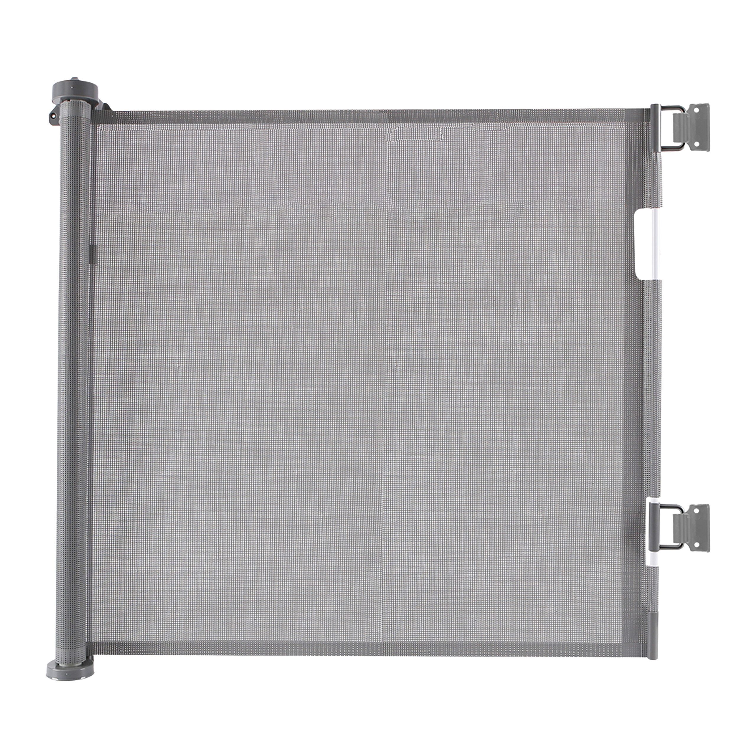 relaxdays Universalschutzgitter Ausziehbares Türschutzgitter, grau günstig online kaufen