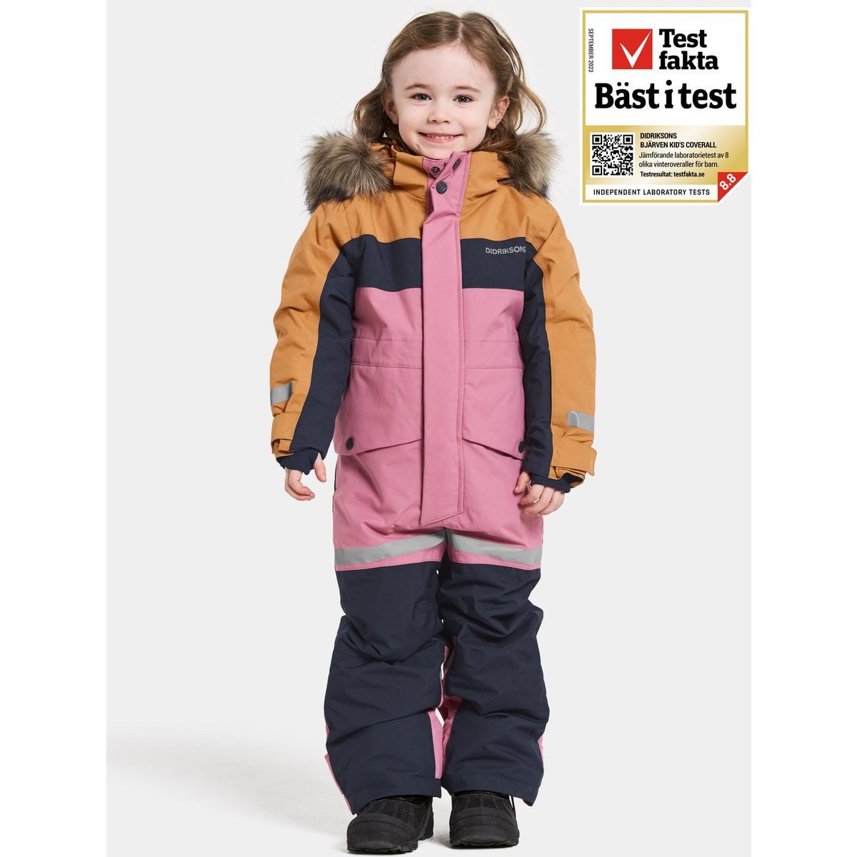 Didriksons Schneeoverall Bjärven KDS Cover 4 Strapazierfähiger und wetterfester Kinderoverall mit verstellbaren