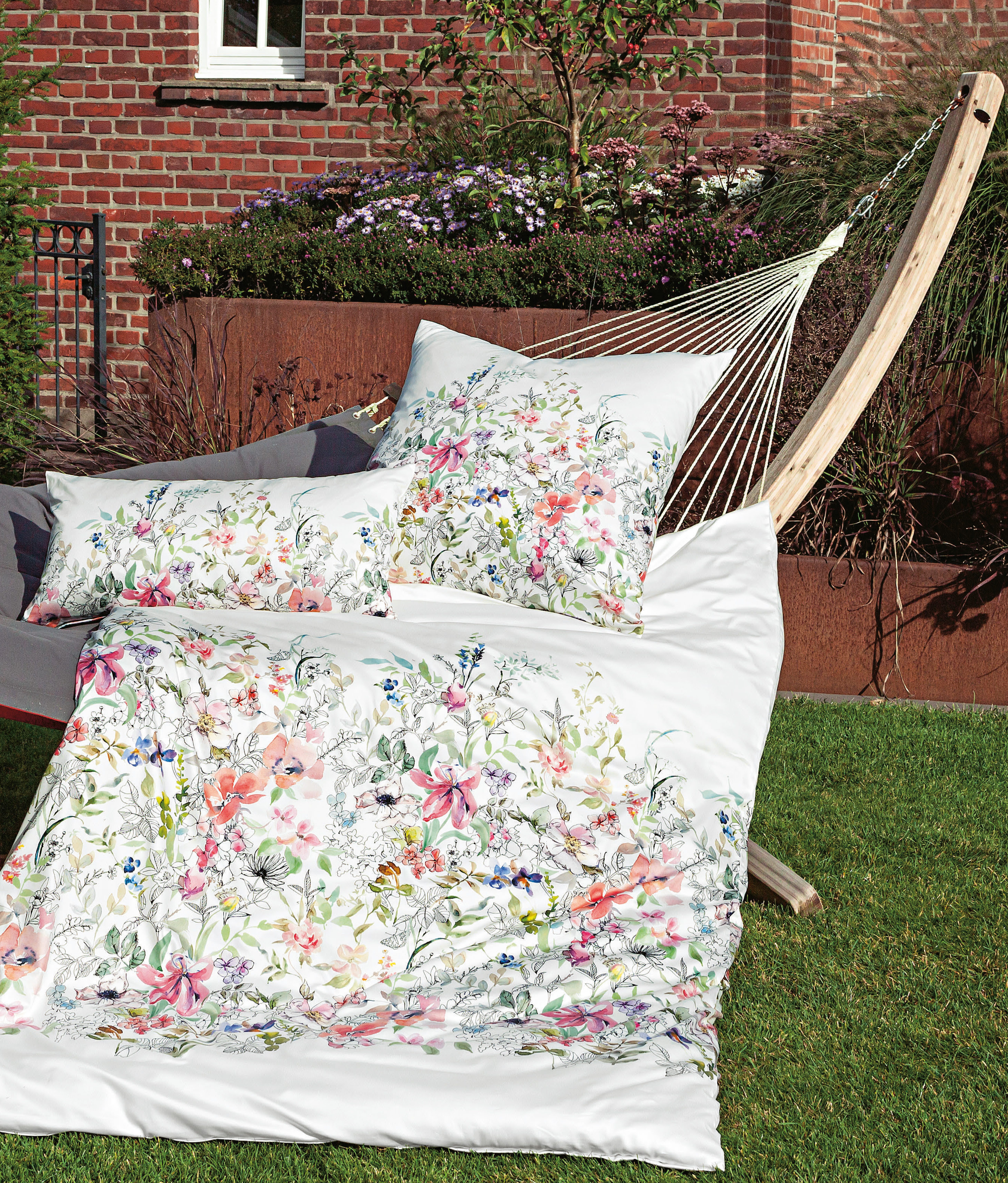 Janine Bettwäsche Milano 4508845088 01, Mako-Satin, mit Reißverschluss