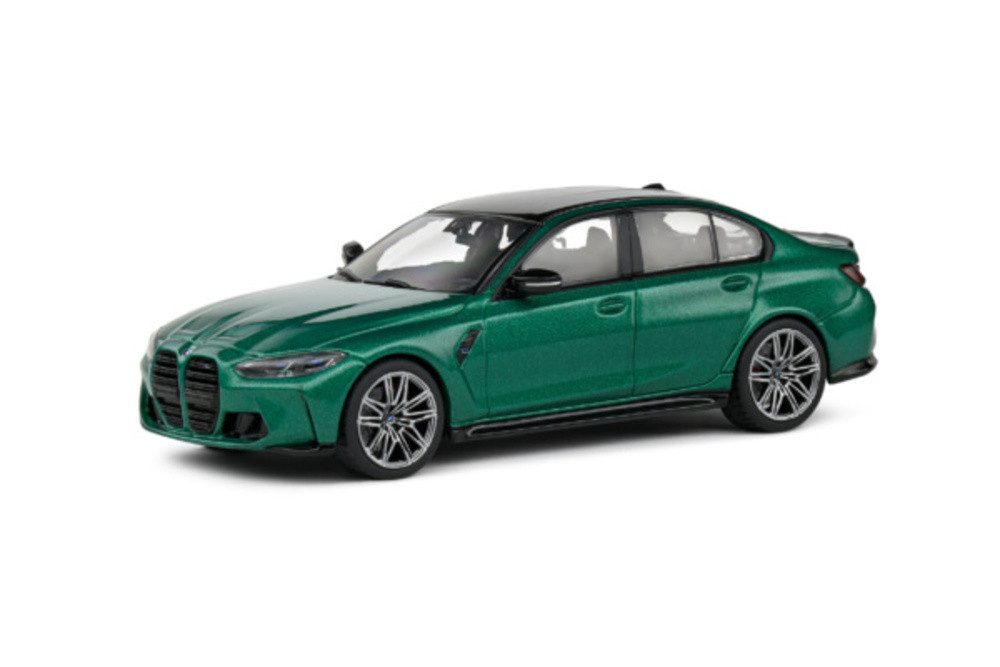 Solido Modellauto BMW M3 G80 Limousine 2023 grün, Maßstab 1:43