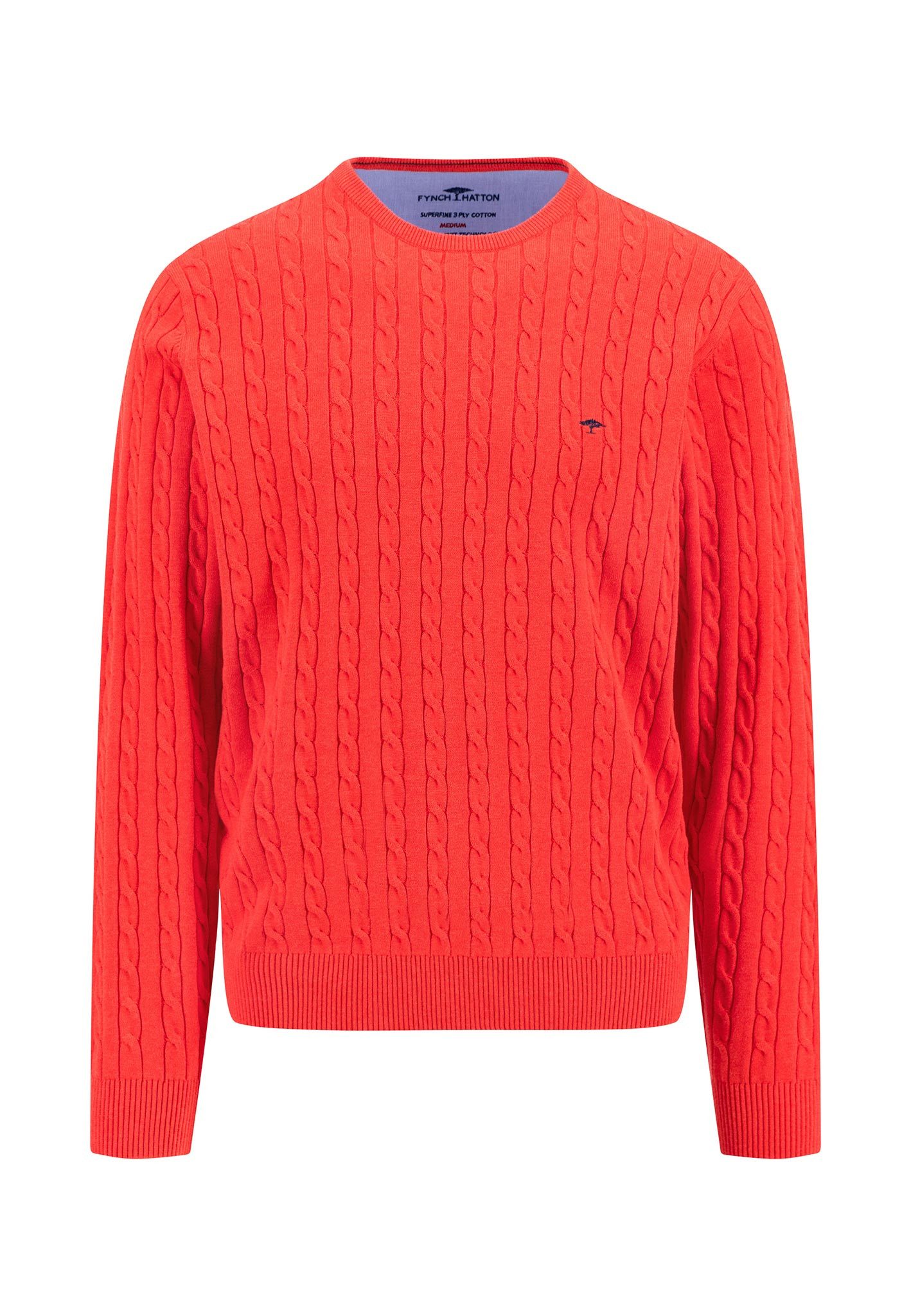 FYNCH-HATTON Strickpullover mit Logo Stickerei günstig online kaufen