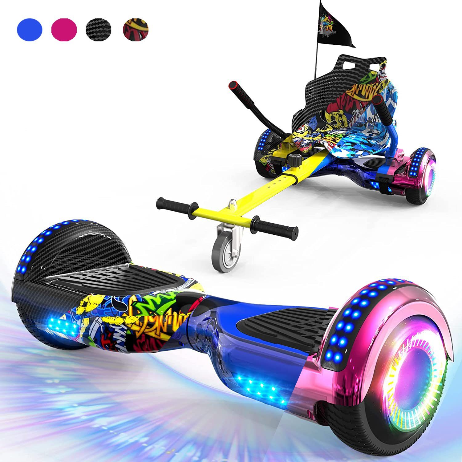 RCB Balance Scooter GeekMe, 6,5" Hoverboard + Hoverkart Bluetooth 700W motor