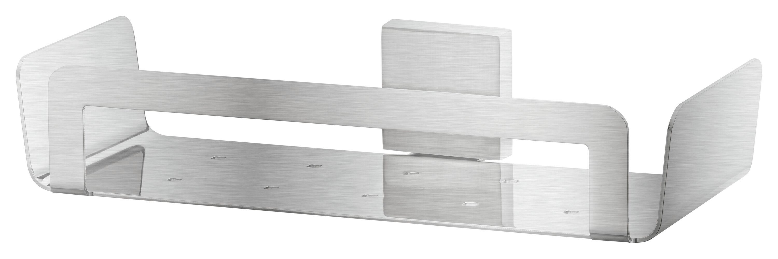 tesa Duschablage 1x tesa EXXCLUSIV Duschkorb, Komplett-Set 2-tlg., edelstahl 12 cm : 26,5 cm : 5,5 cm