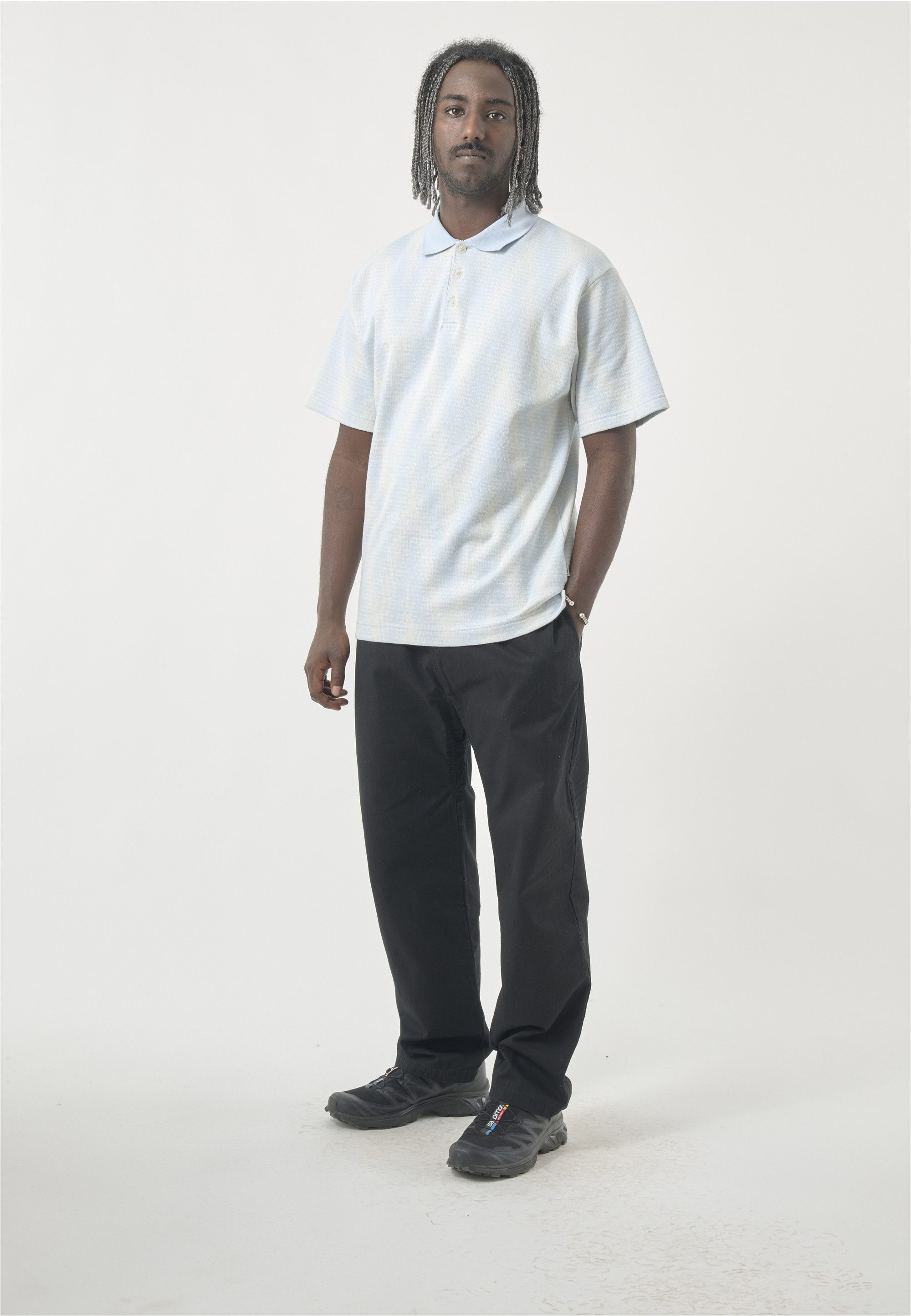 Cleptomanicx Poloshirt Ziggy mit dezentem Allover-Print