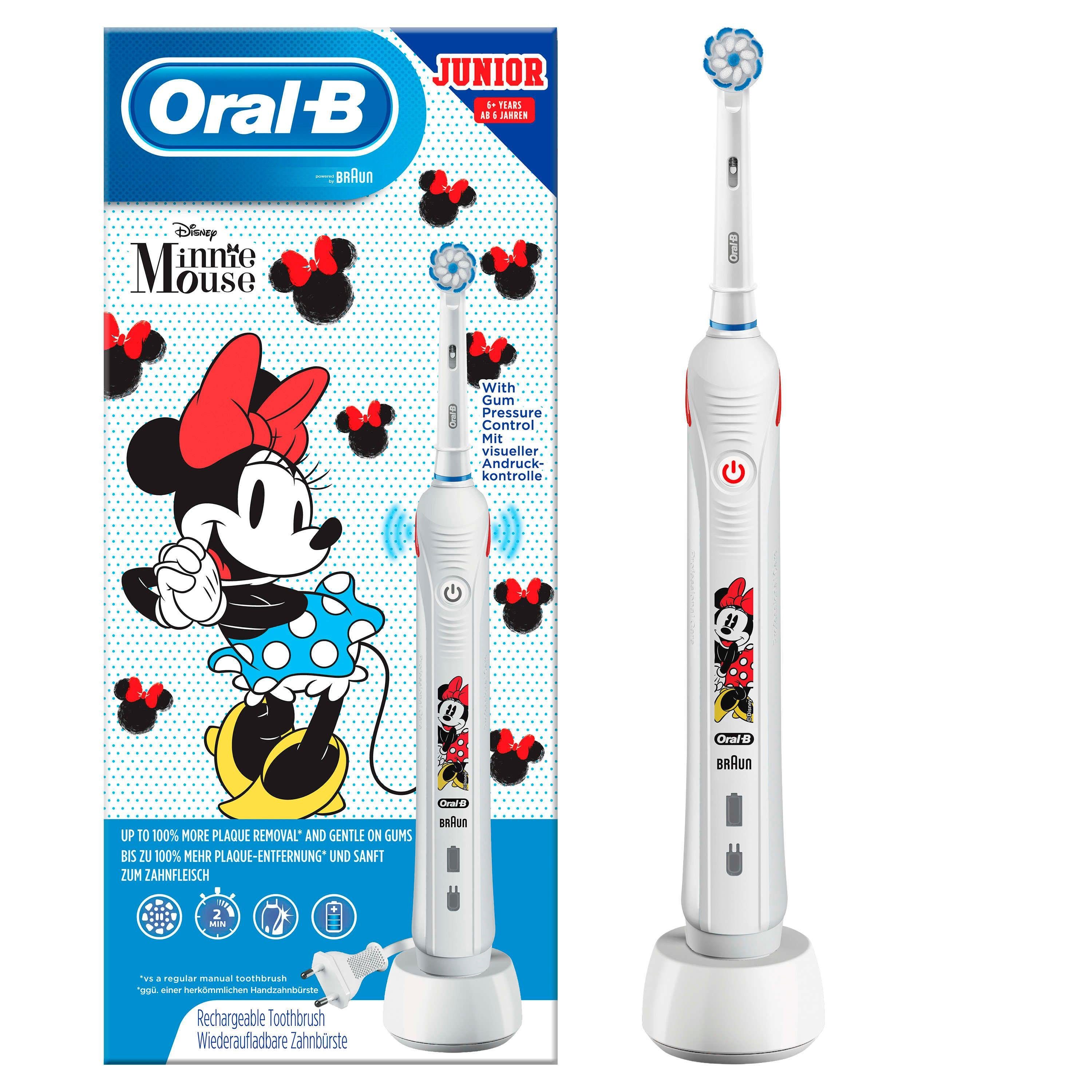 Oral B Elektrische Kinderzahnbürste Junior Minnie Mouse, Aufsteckbürsten: 1  St. online kaufen | OTTO