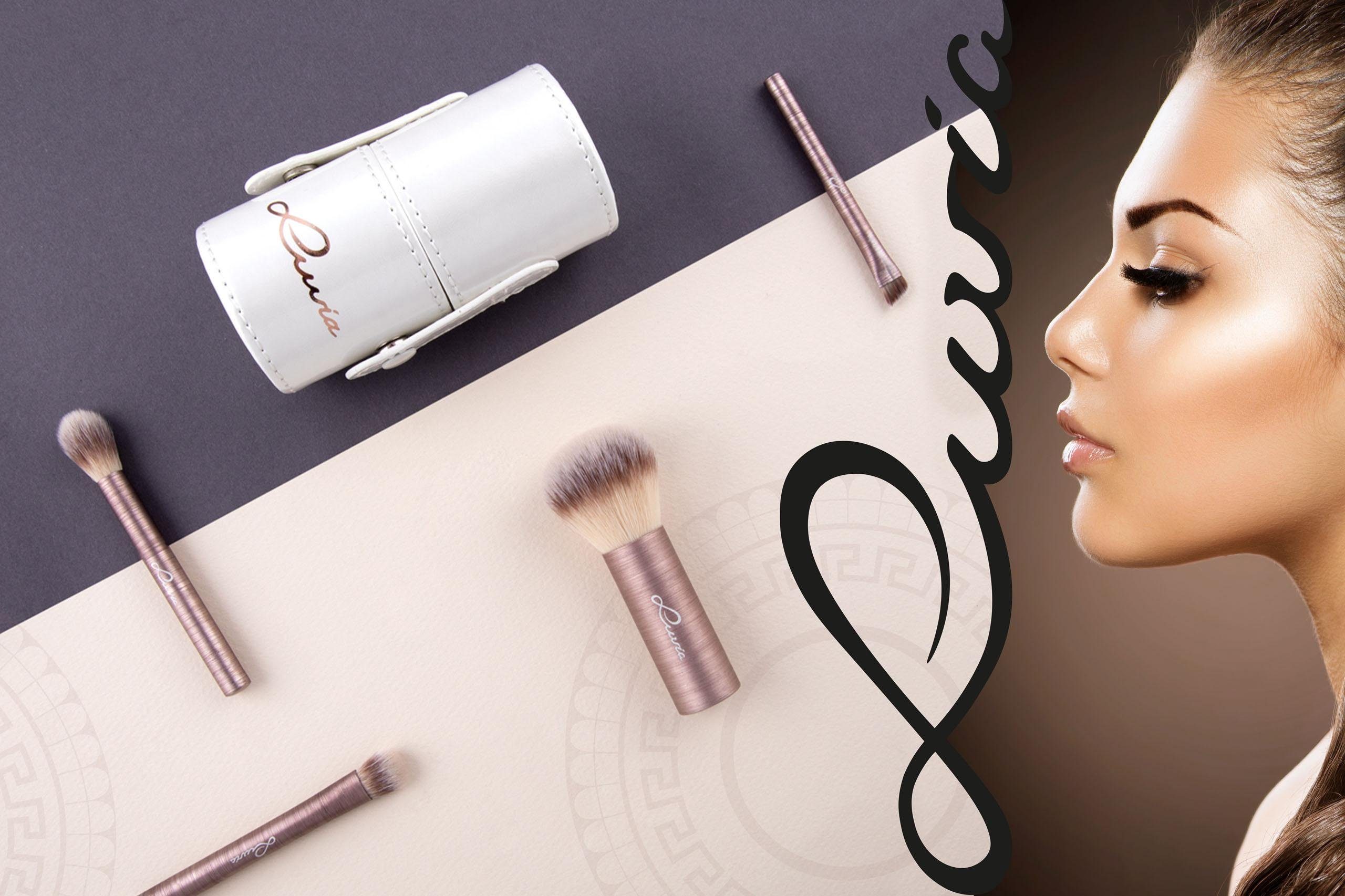 Haushalt Make Up Luvia Cosmetics Kosmetikpinsel-Set Mini Prime Vegan, 4 tlg., in Reisegröße
