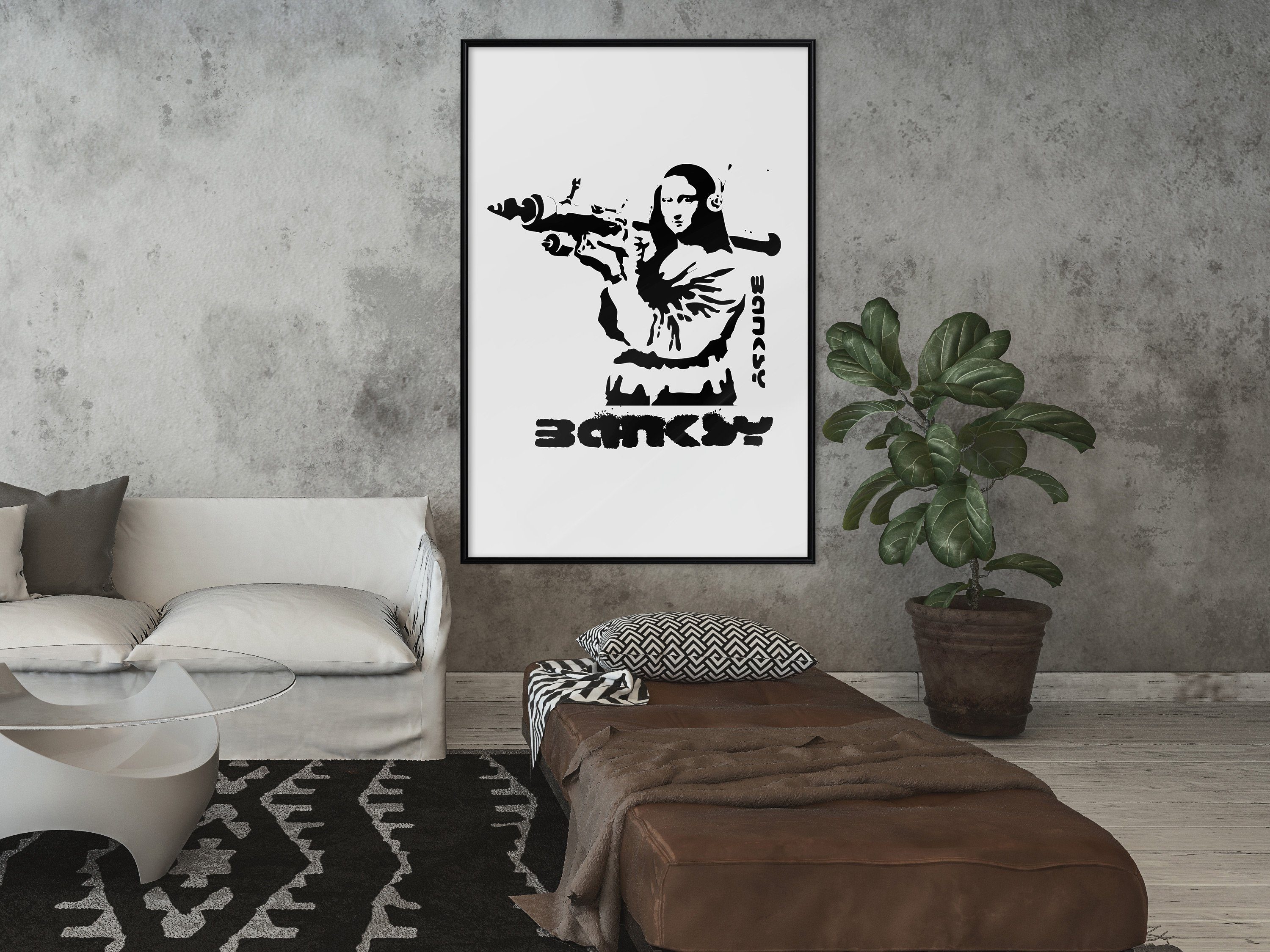 Artgeist Poster Mona Lisa with a Bazooka []