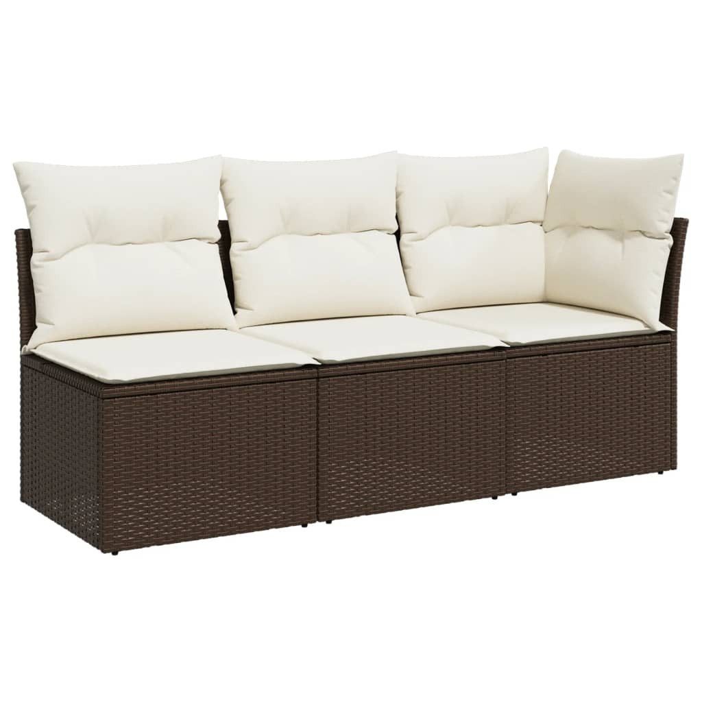 vidaXL Loungesofa Gartensofa mit Kissen 3-Sitzer günstig online kaufen