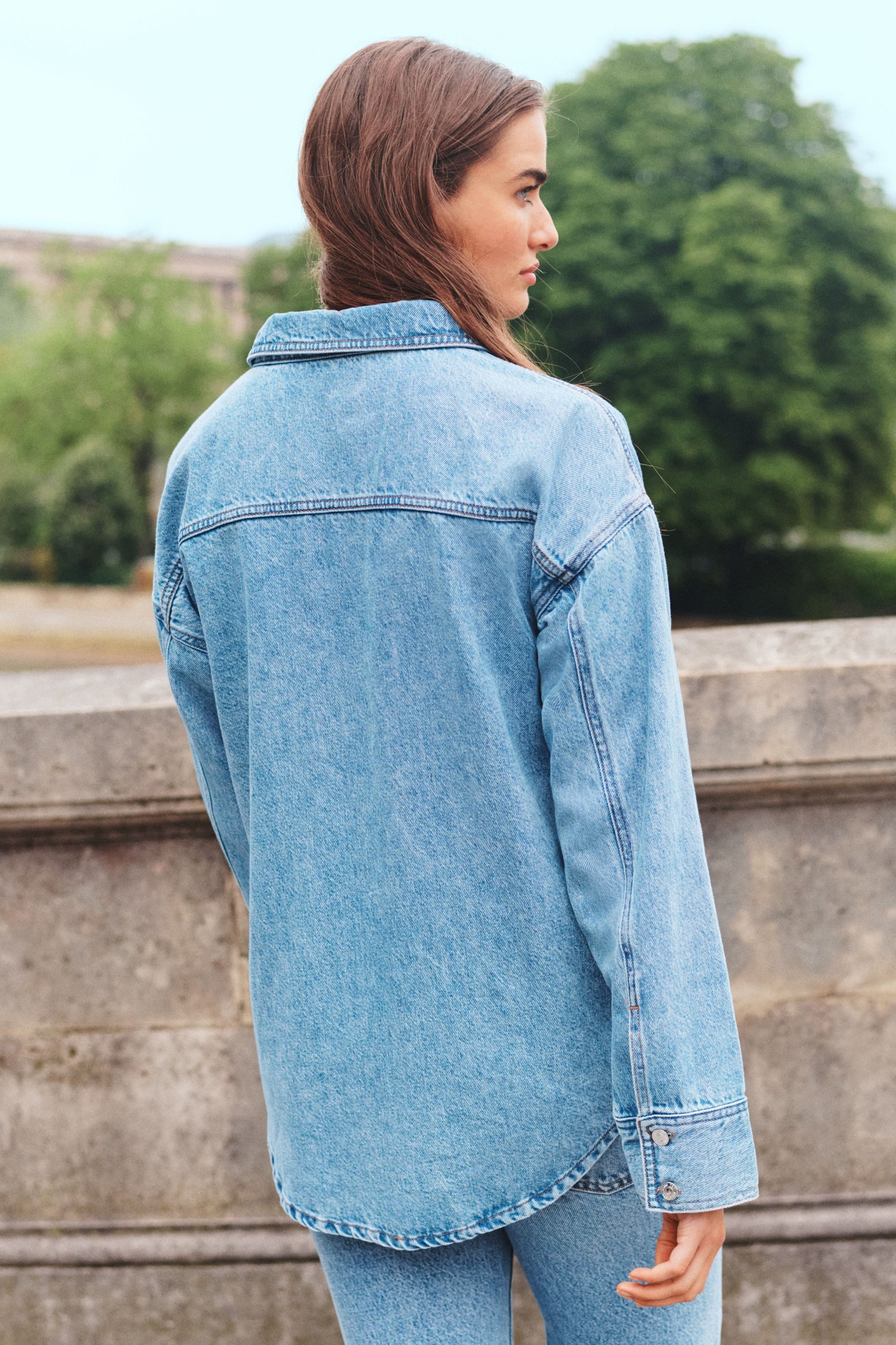 Next Jeanshemd Jeansrock mit Vordernaht (1-tlg) günstig online kaufen