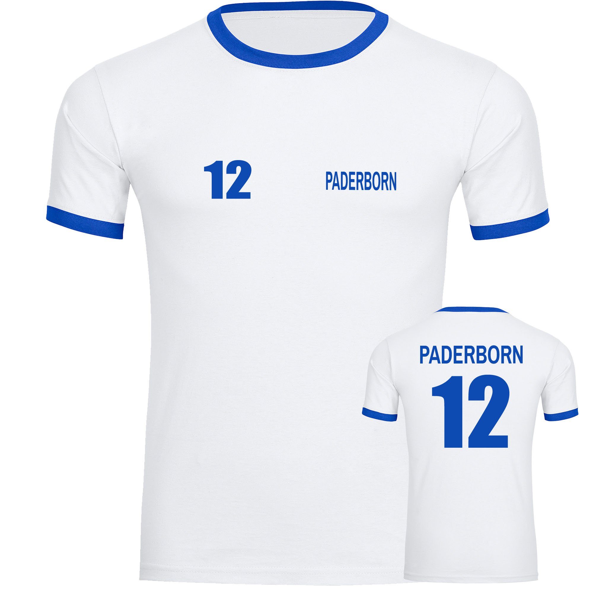 multifanshop T-Shirt Kontrast Paderborn - Trikot 12 - Männer