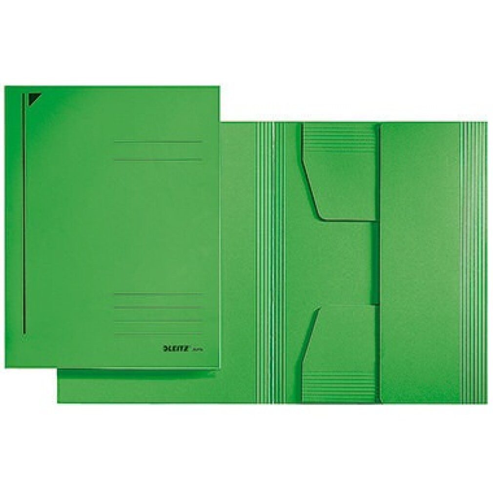 LEITZ Fächermappe Jurismappe RC 3 Klappen f. A4 grün 242x318mm 300g