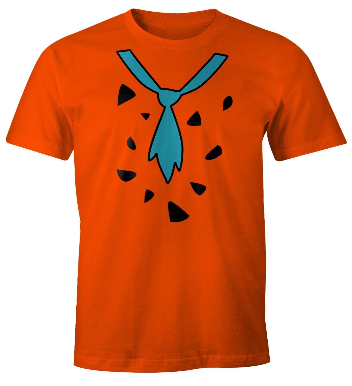 Moonworks® T-Shirt Faschings-Shirt Herren mit Fasching Feuerstein Fred MoonWorks Print Karneval Print-Shirt