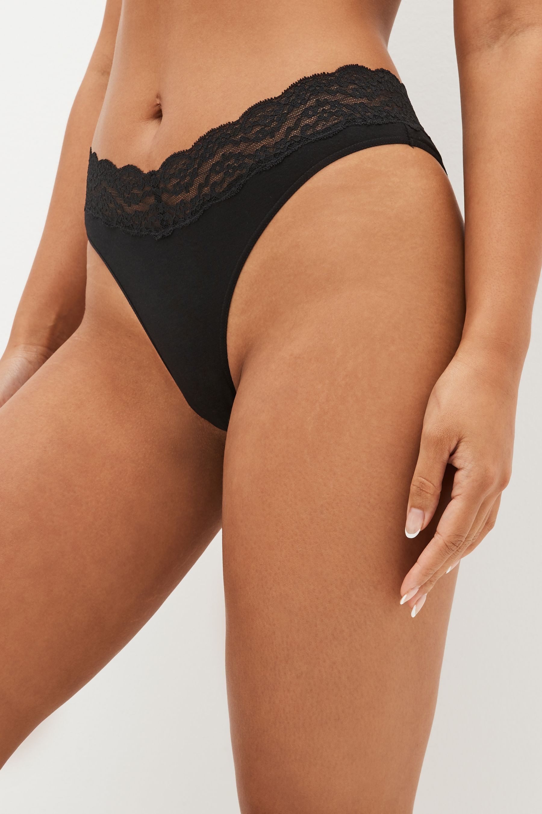 Next Slip 4er-Pack Jazzpants aus Baumwollmischung mit Spitze (4-St) – Bild 4 von 5