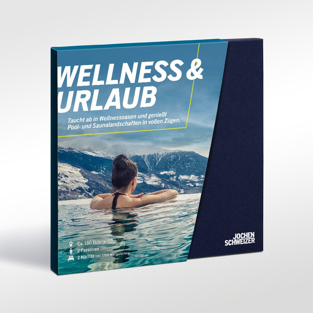 Jochen Schweizer Erlebnisgutschein Geschenkbox Wellnessurlaub, Erkunde neue Wellnessgalaxien