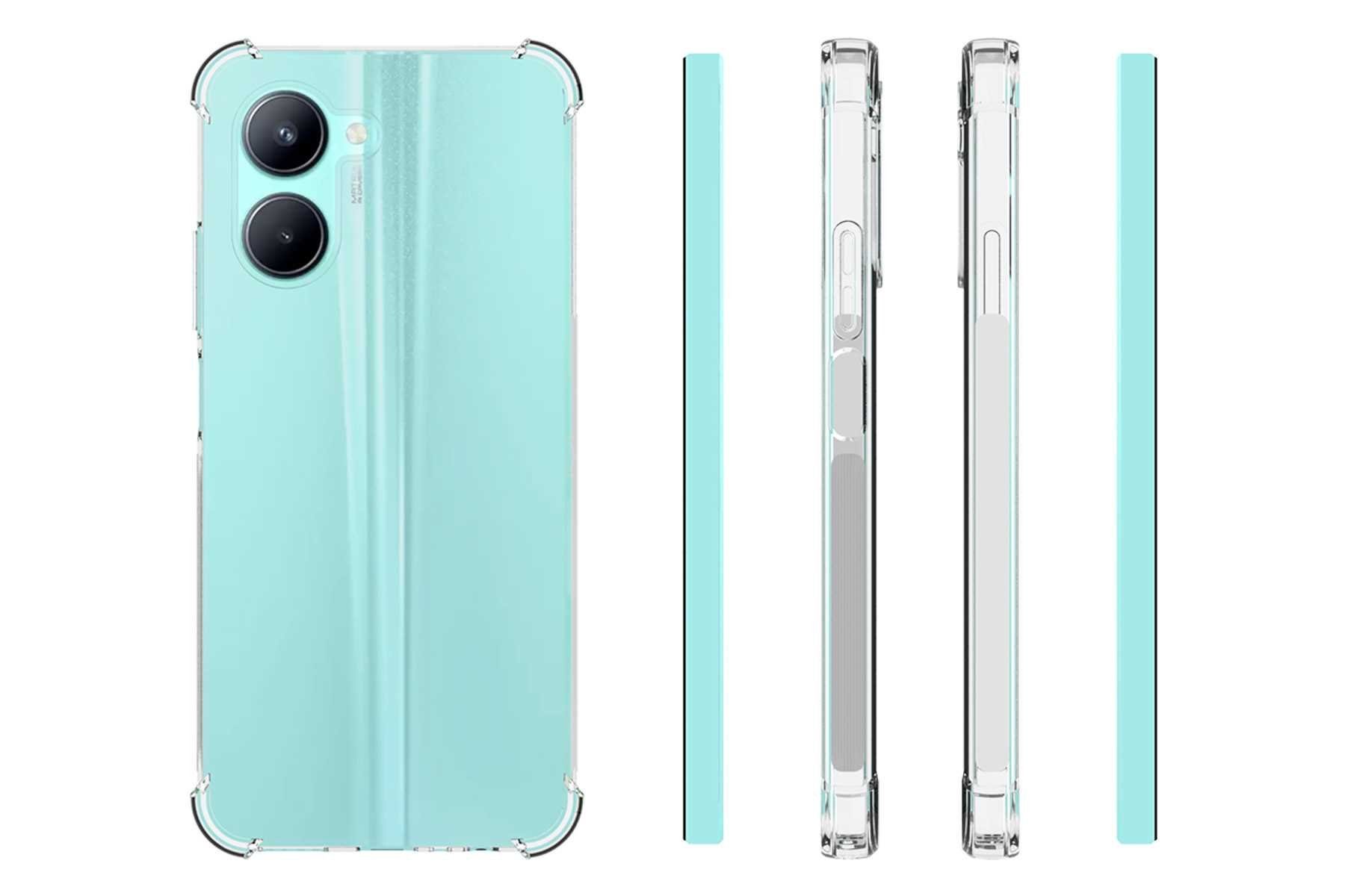 mtb more energy Smartphone-Hülle Clear Armor Case für Realme C33 (RMX3624, 6.5), Transparente TPU Schutzhülle Case Backcover mit Anti-Shock Verstärkung