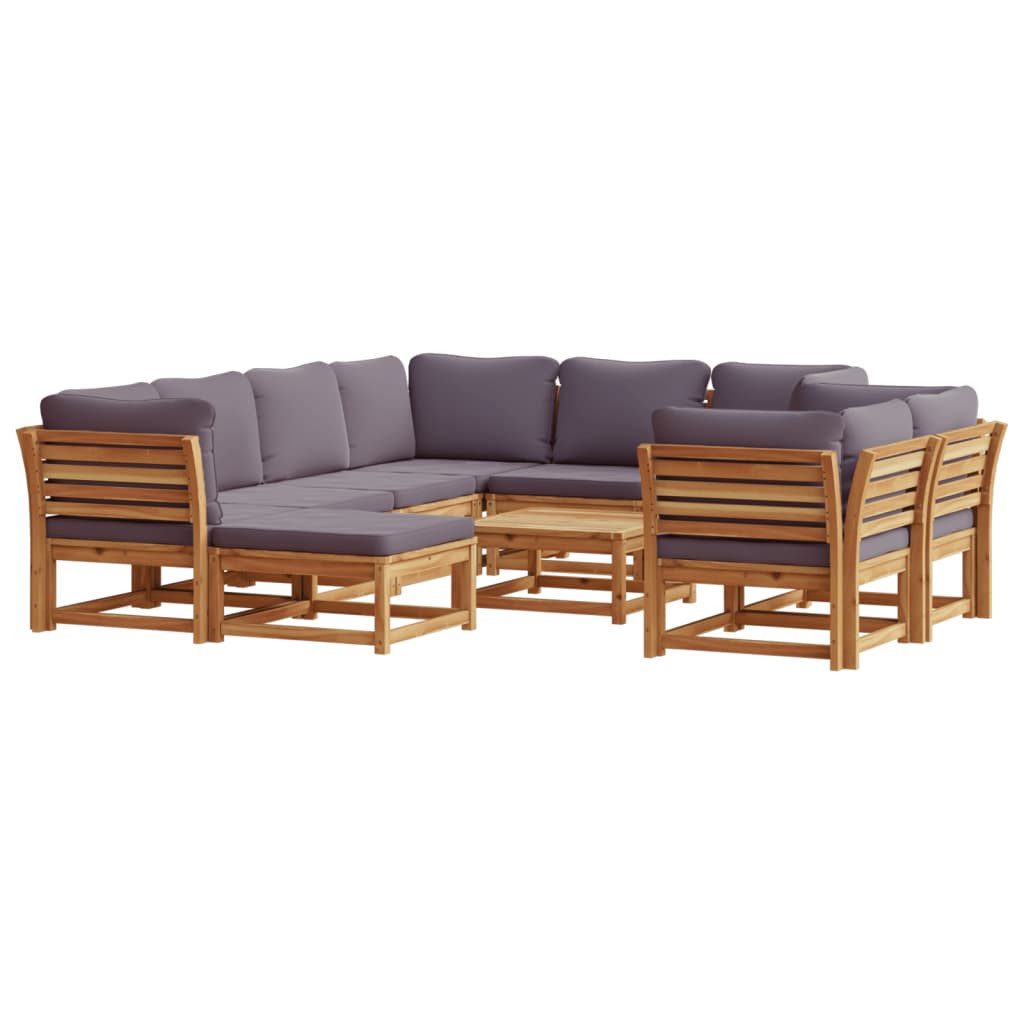 vidaXL Sofaelement 10-tlg. Garten-Lounge-Set mit Kissen günstig online kaufen