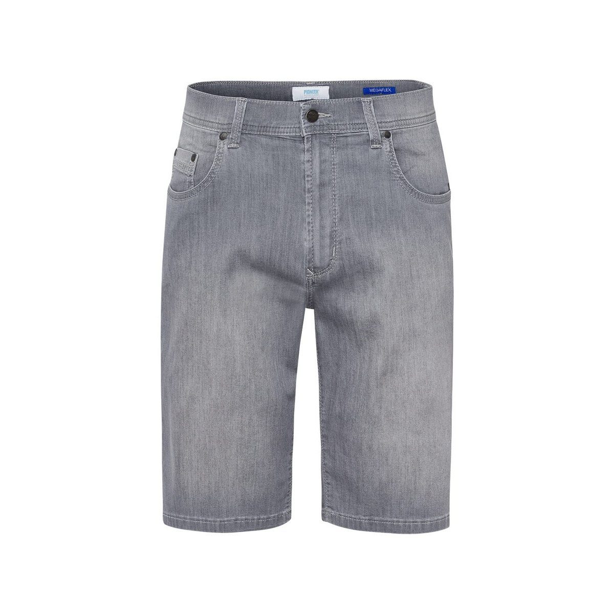 Pioneer Authentic Jeans Cargoshorts grau regular (1-tlg., keine Angabe)