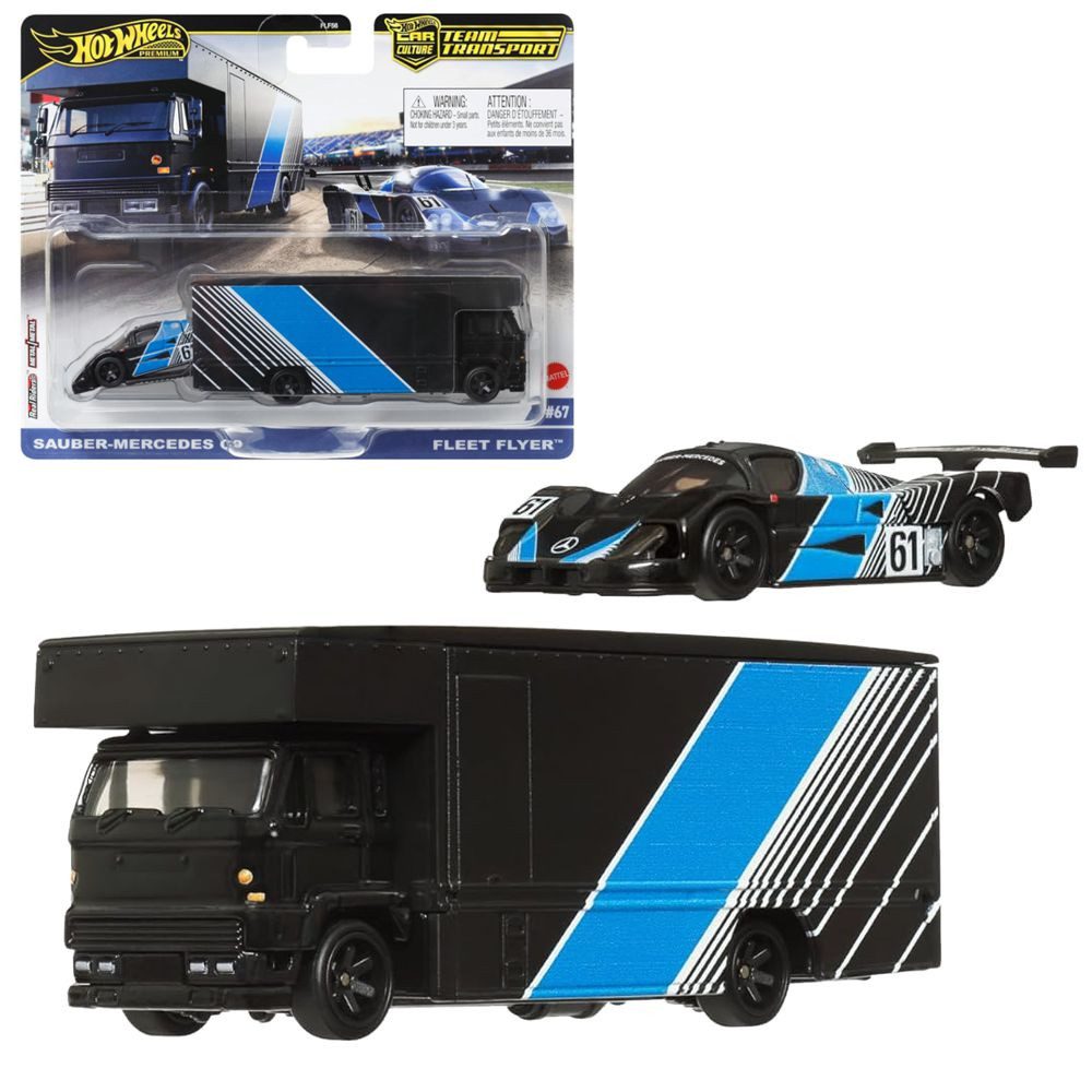 Hot Wheels Spielzeug-Rennwagen Sauber-Mercedes C9 + Fleet Flyer Hot Wheels günstig online kaufen