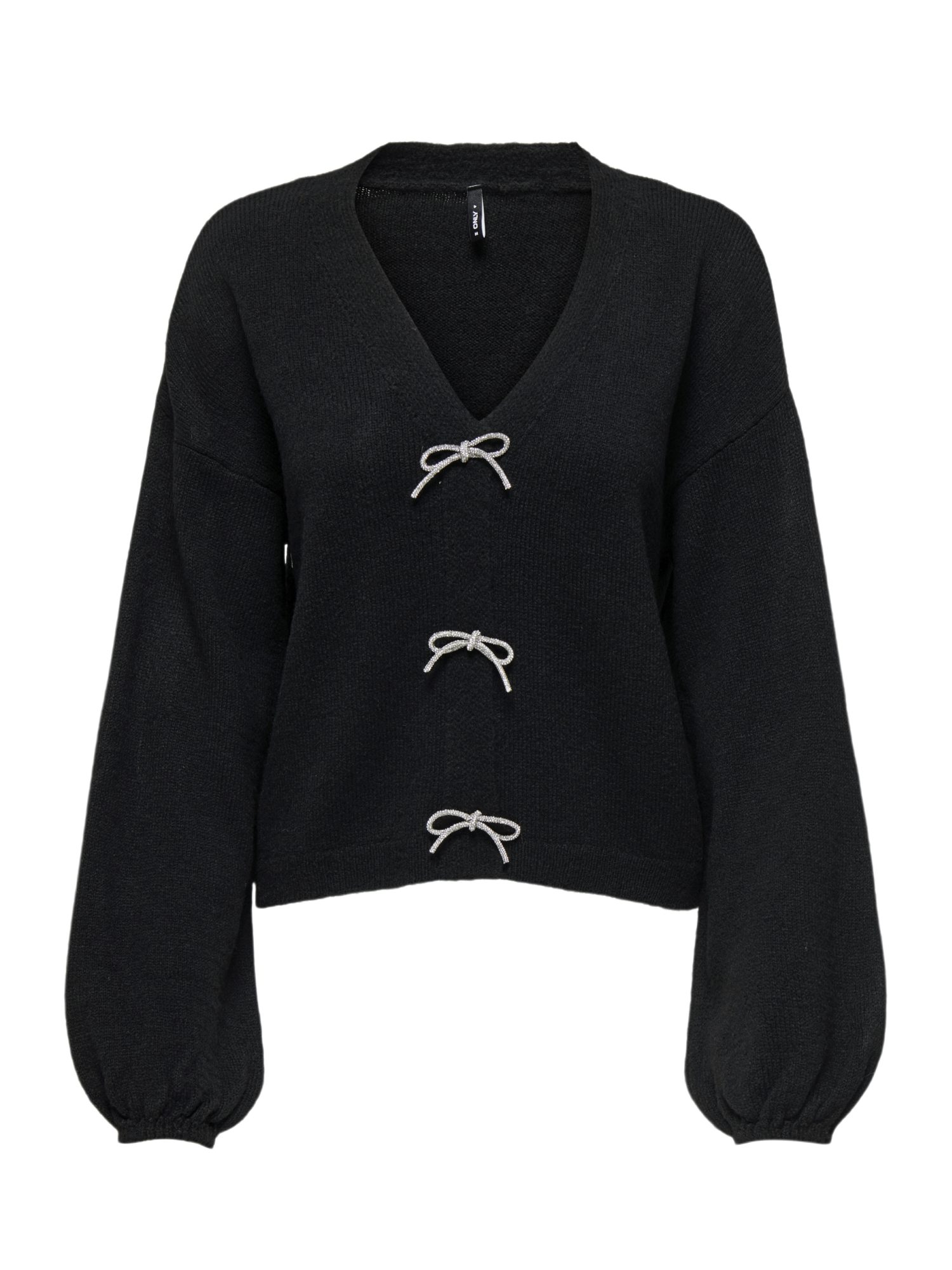 ONLY Strickpullover 2026 6_FALL2 schwarz,Casual,Polyacryl,Unifarben,V-Ausschnitt,Lang,Regular Fit