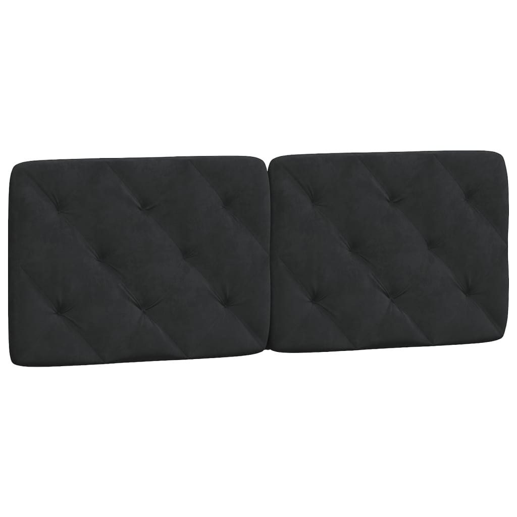 vidaXL Bett Kopfteil-Kissen Schwarz 140 cm Samt (1-tlg)