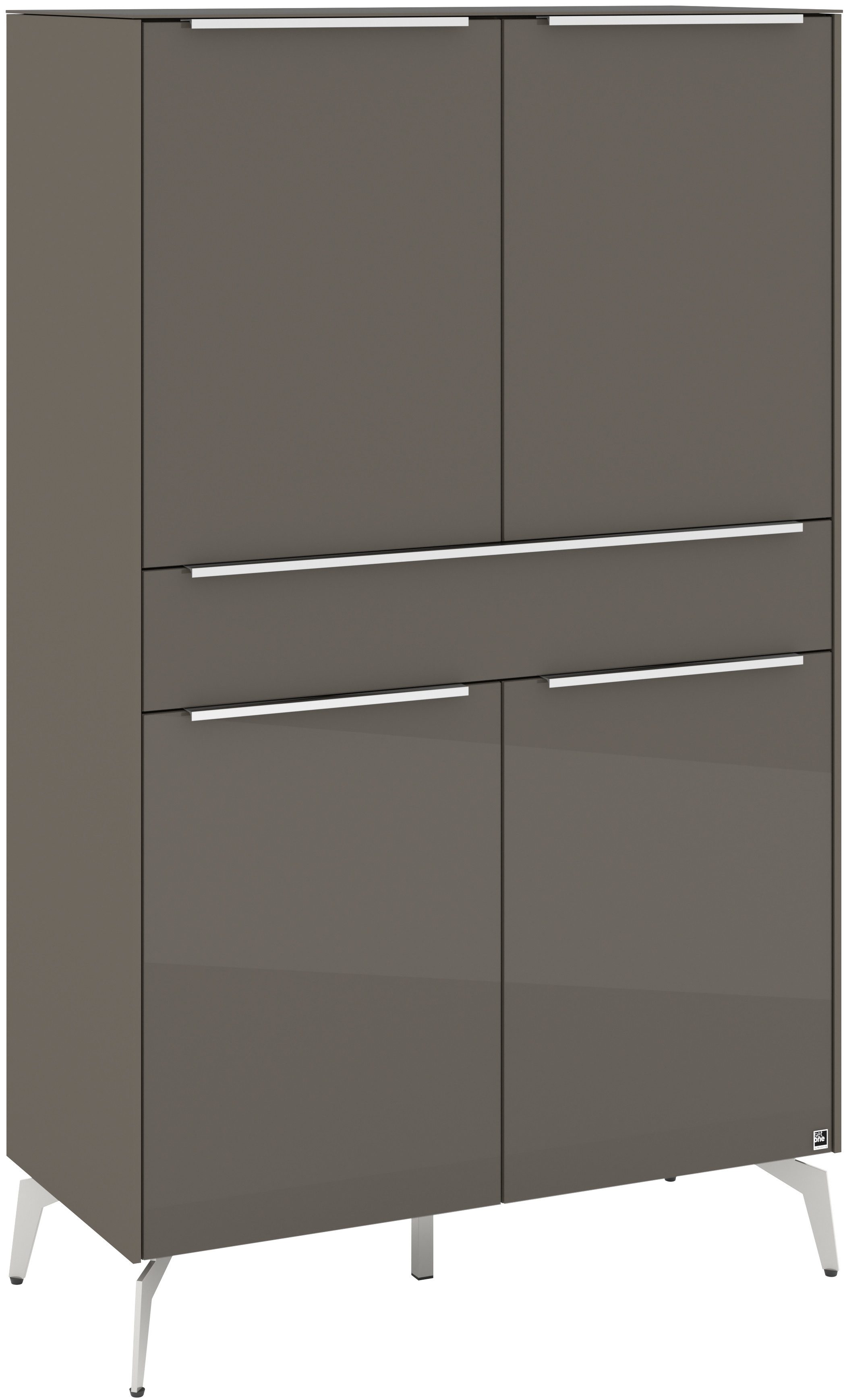 set one by Musterring Highboard Reno (1 St), Mit Winkelfuß in diversen Farben, 155 cm Höhe & Farbauswahl