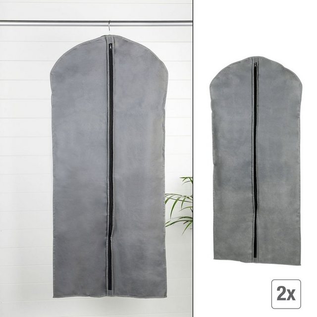Gravidus Kleidersack “2er Set Kleidersack Kleidersäcke Kleiderschutzhüllen Grau mit Reißverschluss”