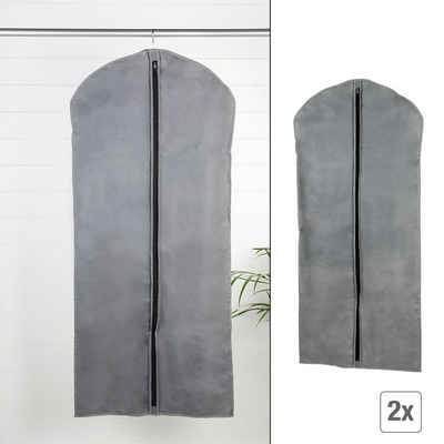 Gravidus Kleidersack 2er Set Kleidersack Kleiderschutzhüllen Grau mit Reißverschluss