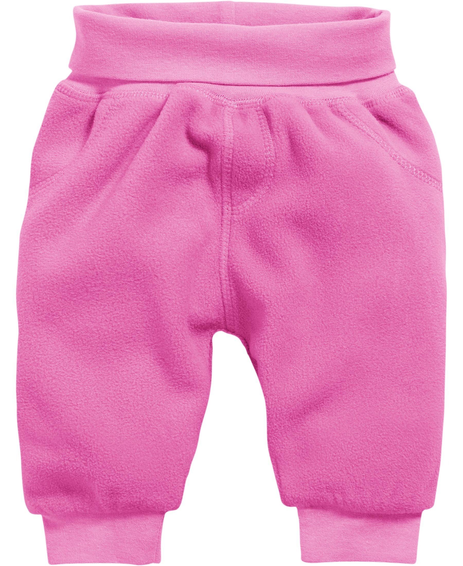 Schnizler Schlupfhose Baby Pumphose Fleece mit Strickbund pink