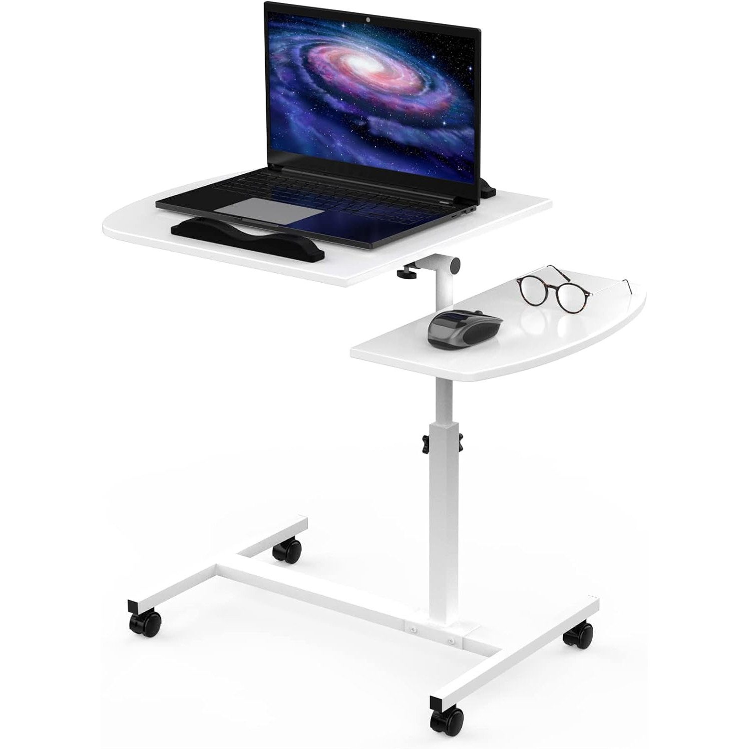 NUODWELL Computertisch Laptoptisch Höhenverstellbar Mit Rollen, Beistelltis günstig online kaufen