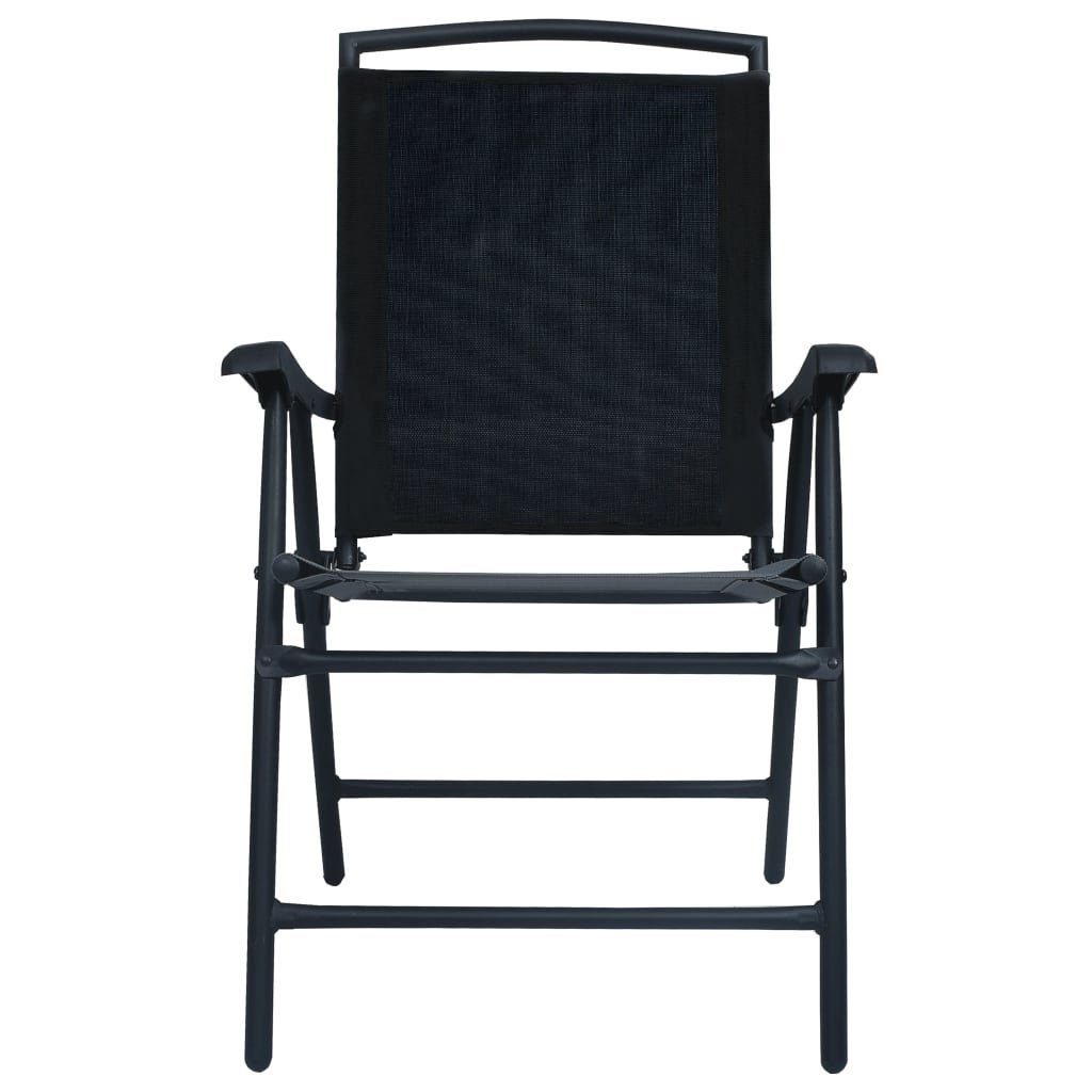 vidaXL Gartenlounge-Set 3-tlg. Bistro-Set Schwarz (3-tlg) Stahl