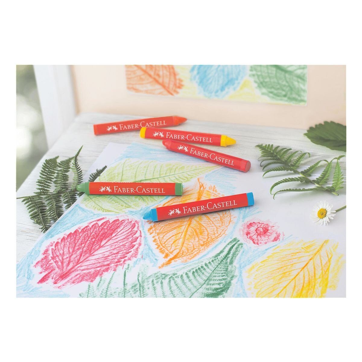Faber-Castell Wachsmalstift, (12-tlg), mit ergonomischer Griffzone