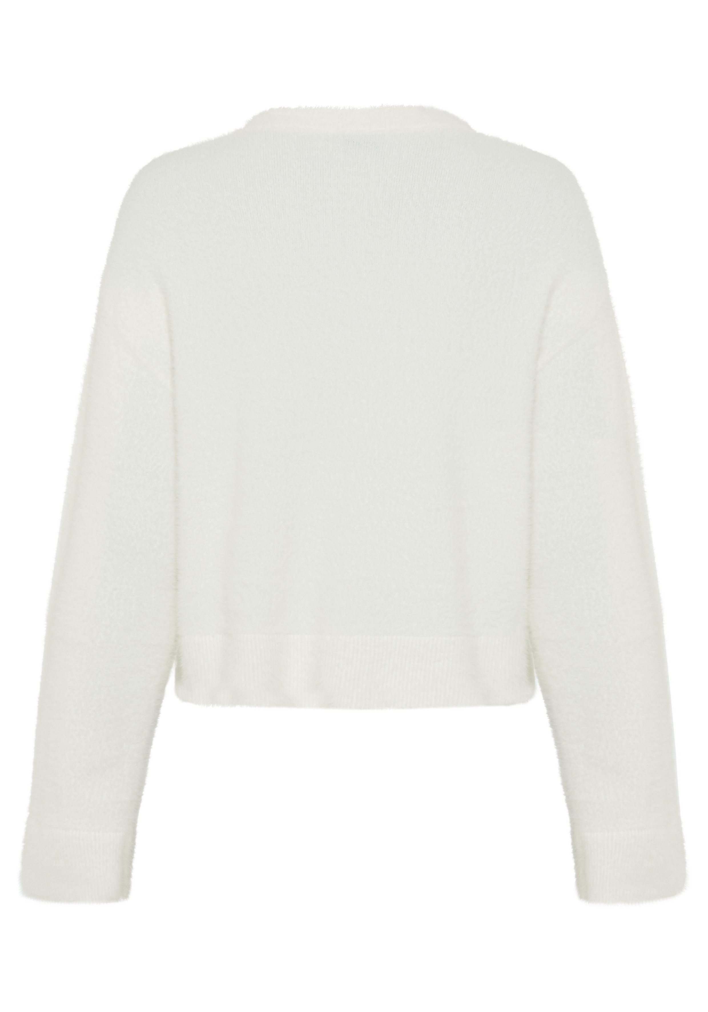 HUGO Blue Strickpullover Sfurryna Oversize, Crew Neck