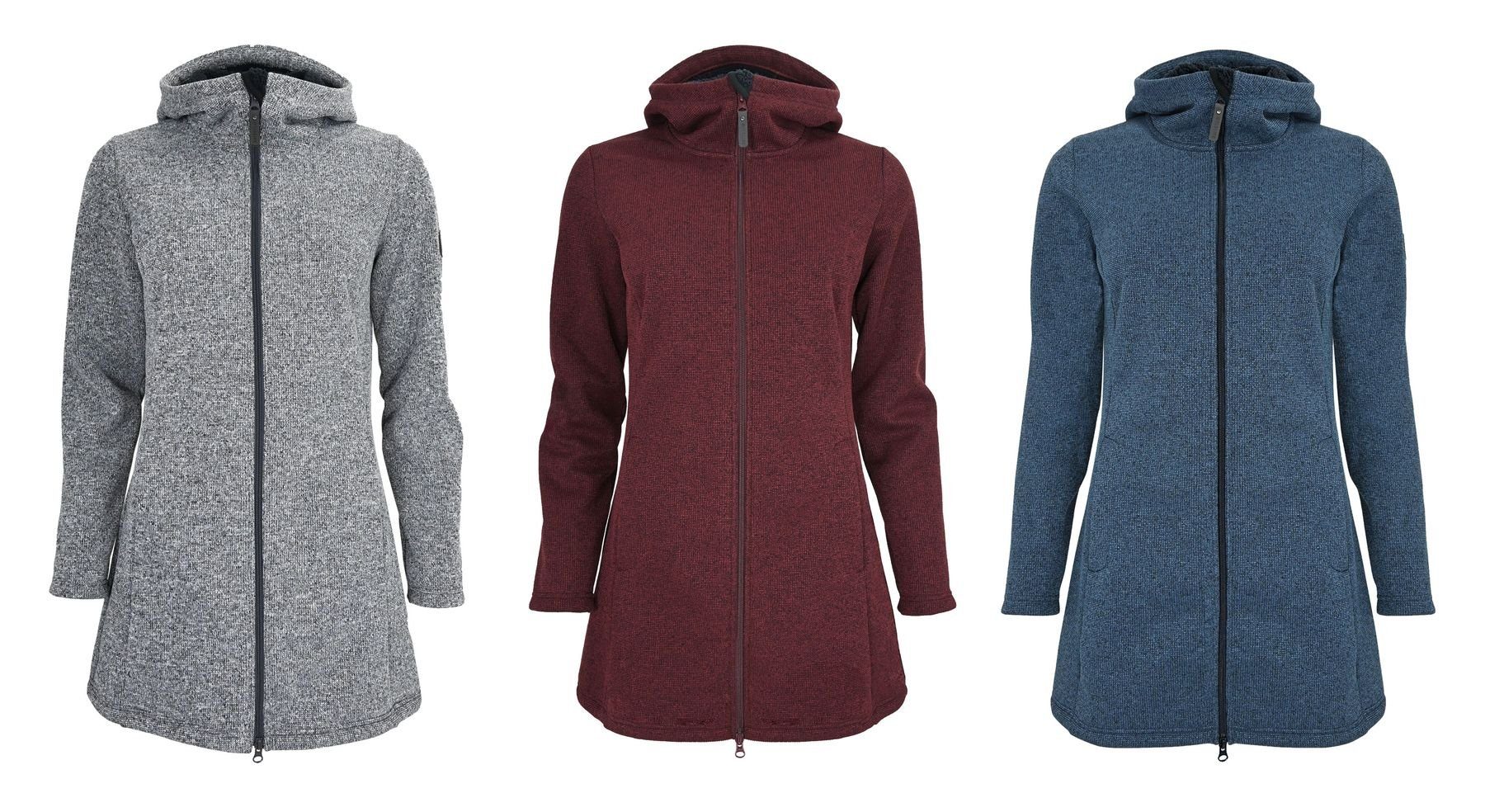 wasserabweisend Morning Dew Fleecejacke Elkline winddicht mit Kapuze ashblue-black wärmend