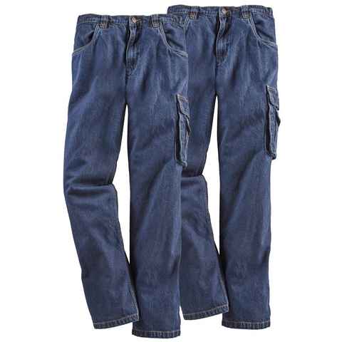 Northern Country Arbeitshose Jeans Worker (2-tlg., 2er-Pack, aus 100% Baumwolle) Arbeitjeans mit dehnbarem Bund mit 8 praktischen Taschen