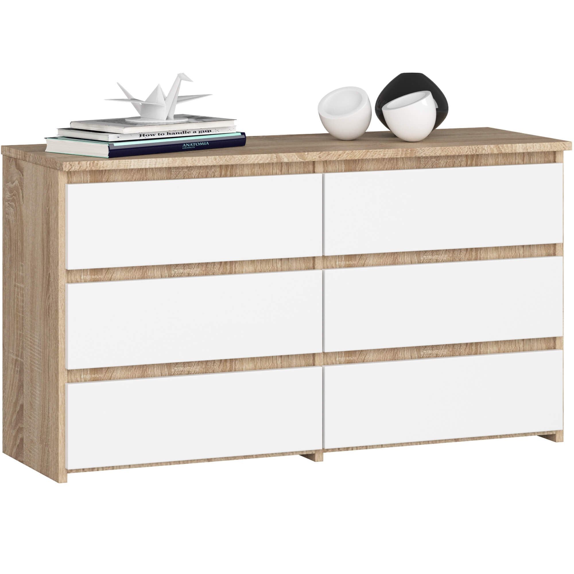 Raumhirsch Furniture Kommode 6 Schubladen Kommode - Elegant & Pflegeleicht - Sideboard, (viele Farbvarianten - Maße: 100 x 57 x 35 cm) - Hochwertig & stabil